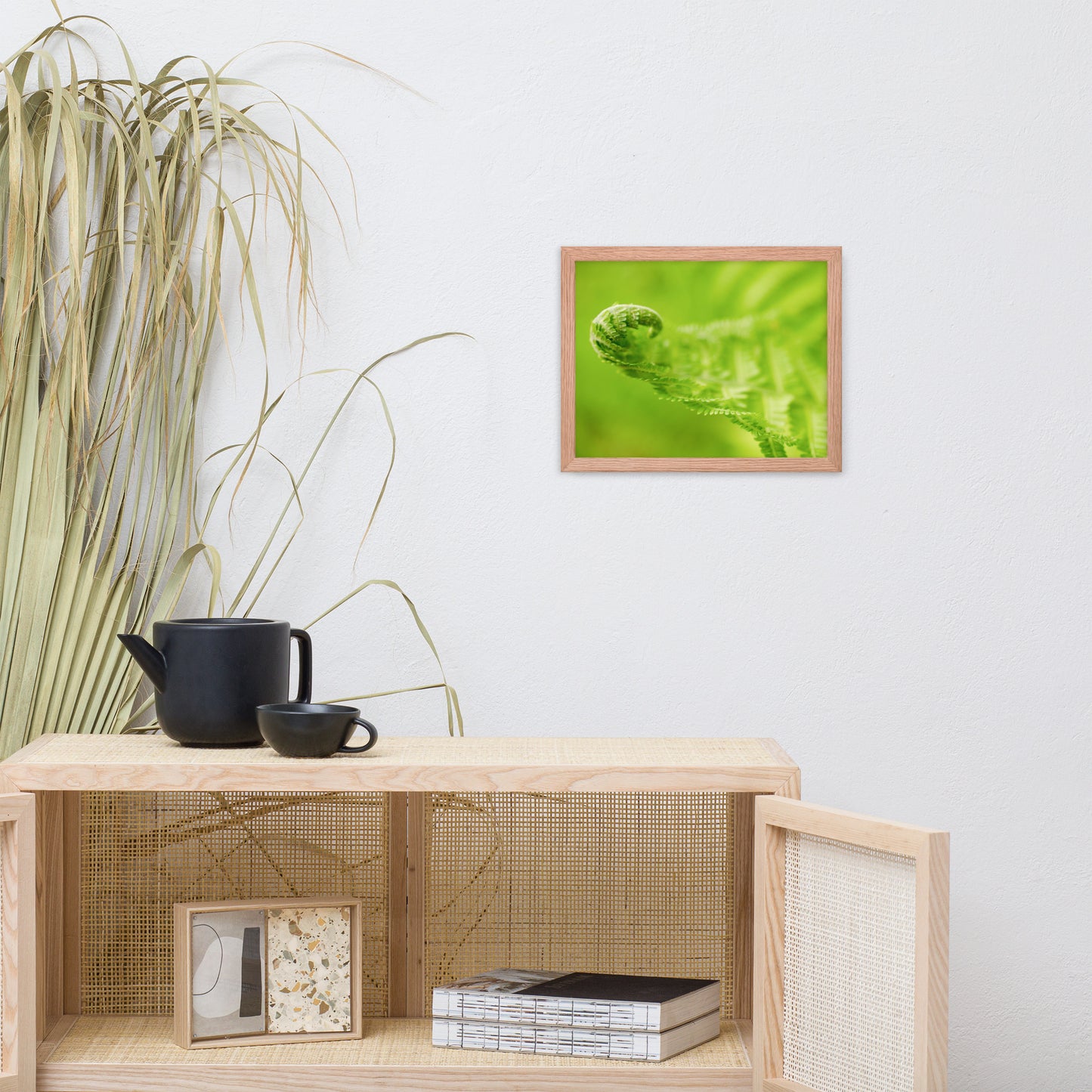 Fern Curl Botanical Nature Photo Framed Wall Art Print