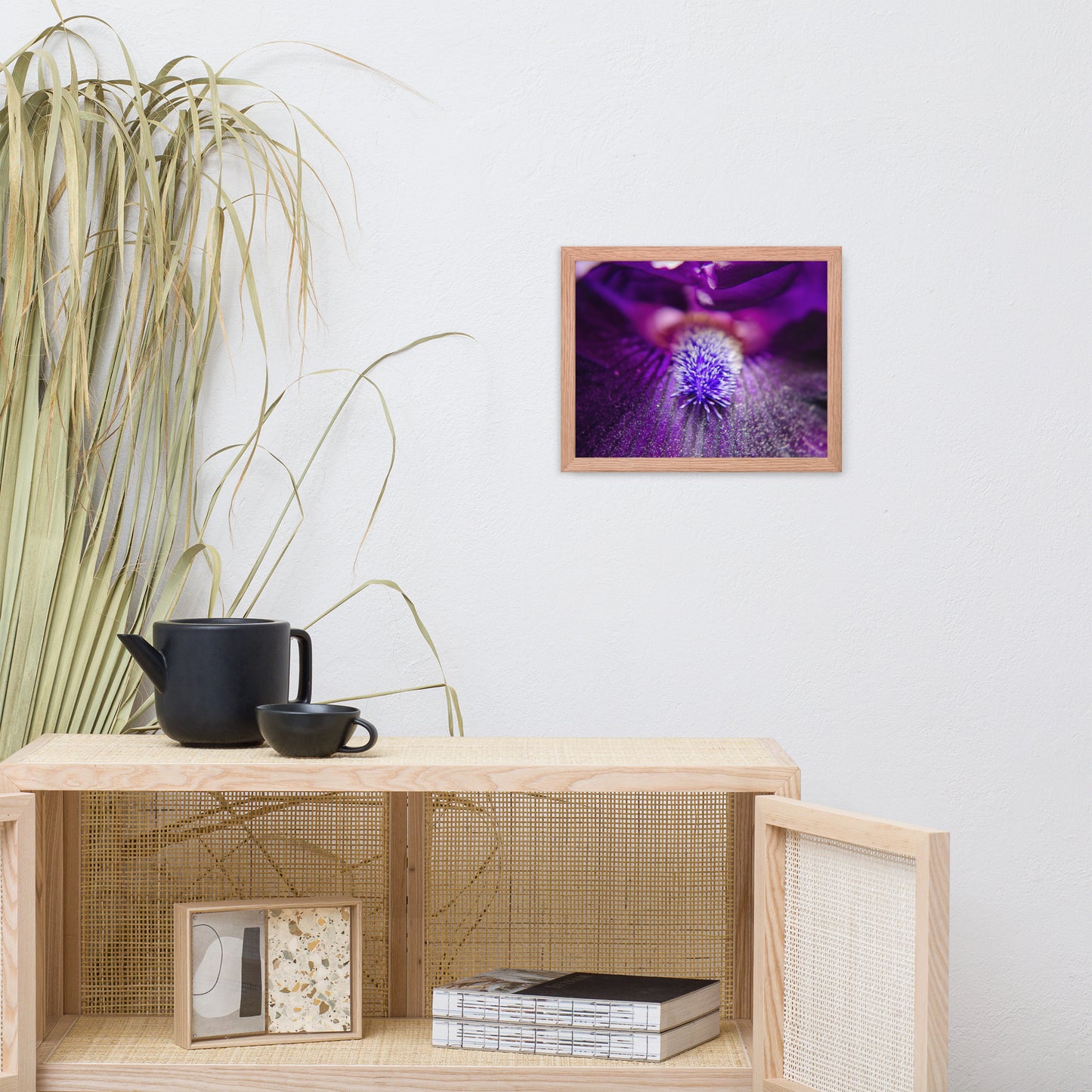 Eye of Iris Floral Nature Photo Framed Wall Art Print