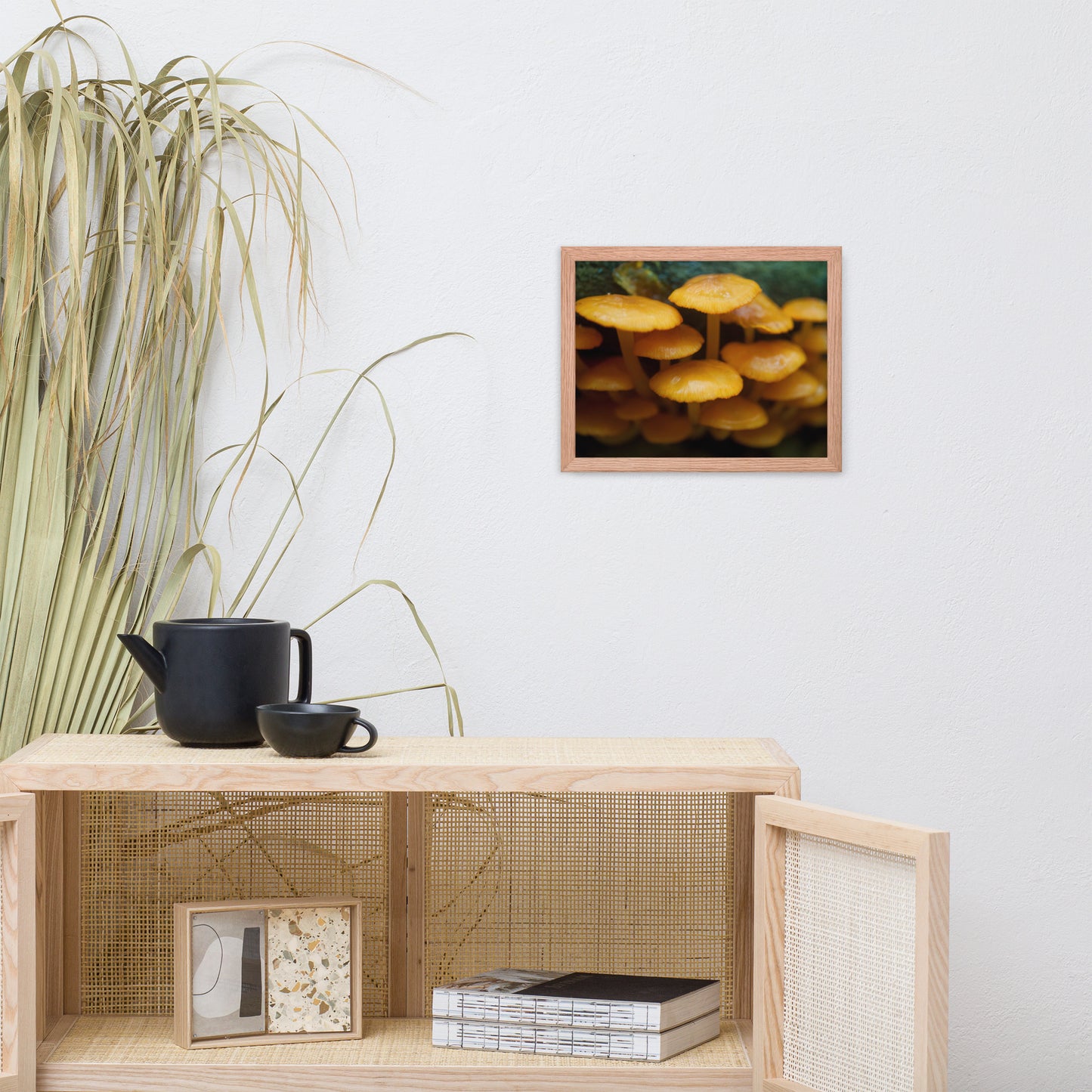 Mushroom Family Botanical Nature Photo Framed Wall Art Print