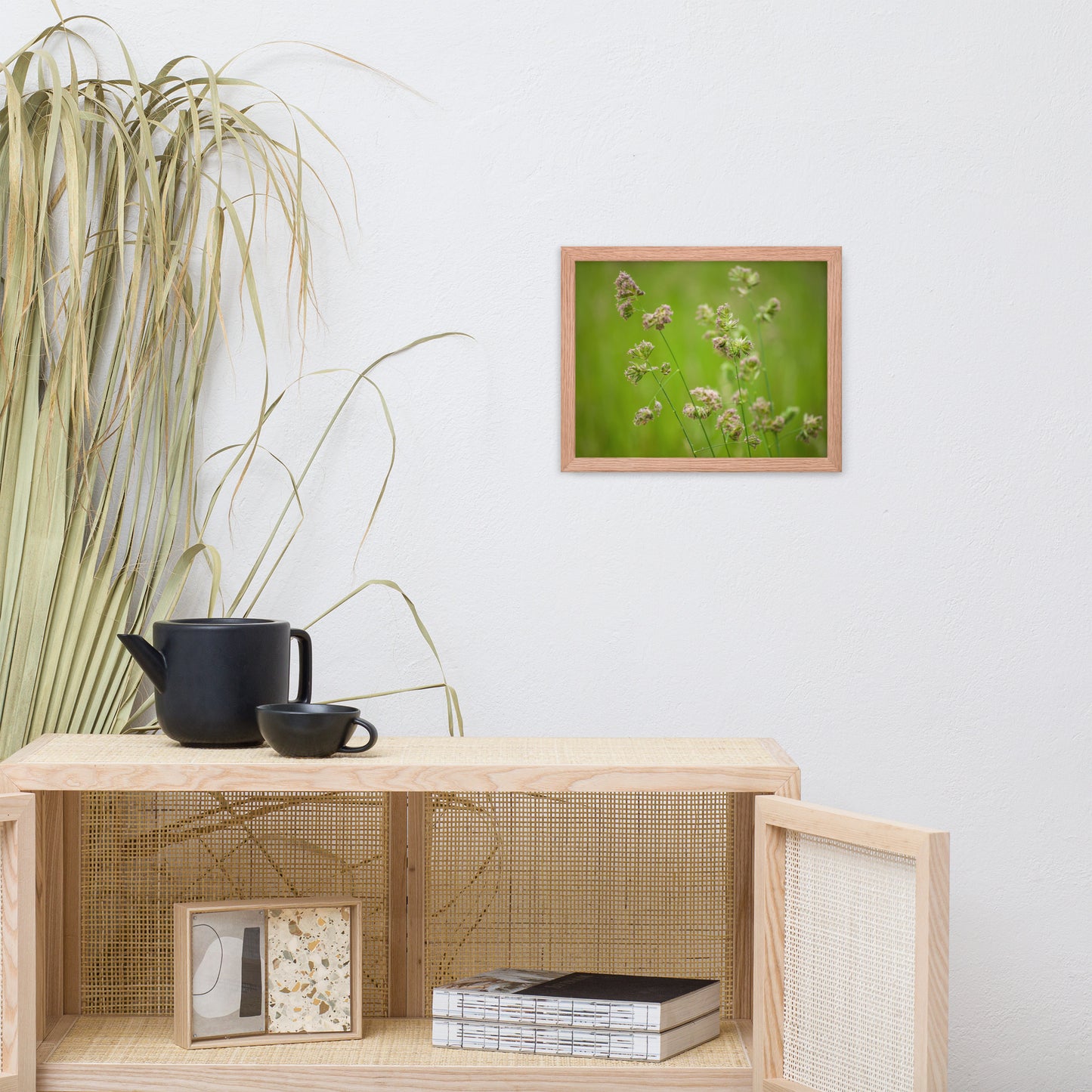Softened Fields Botanical Nature Photo Framed Wall Art Print