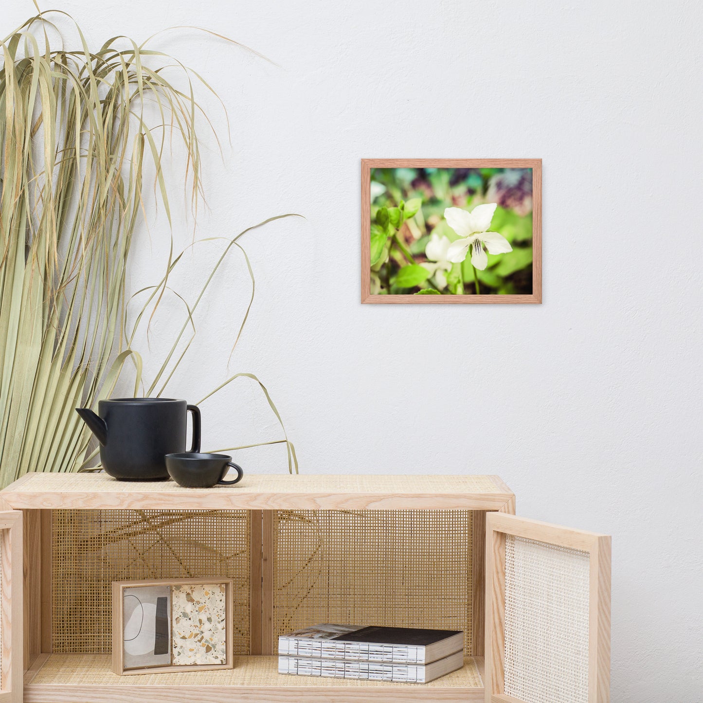 Tranquil China Violet Floral Nature Photo Framed Wall Art Print