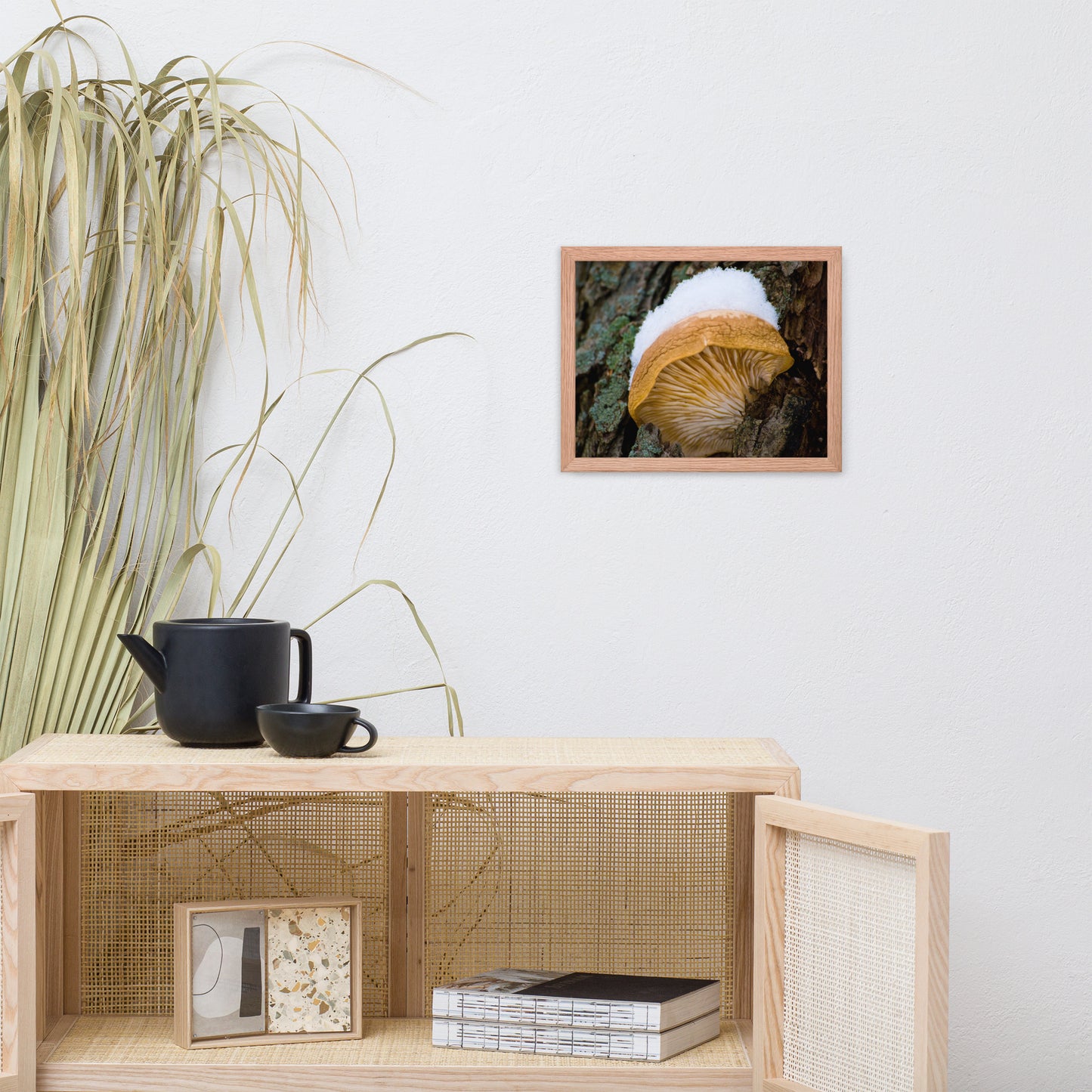 Snow Fungus Botanical Nature Photo Framed Wall Art Print
