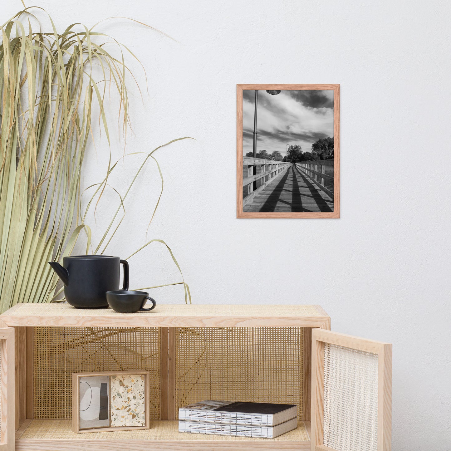 Follow the Lines Rural Landscape Framed Photo Paper Wall Art Prints