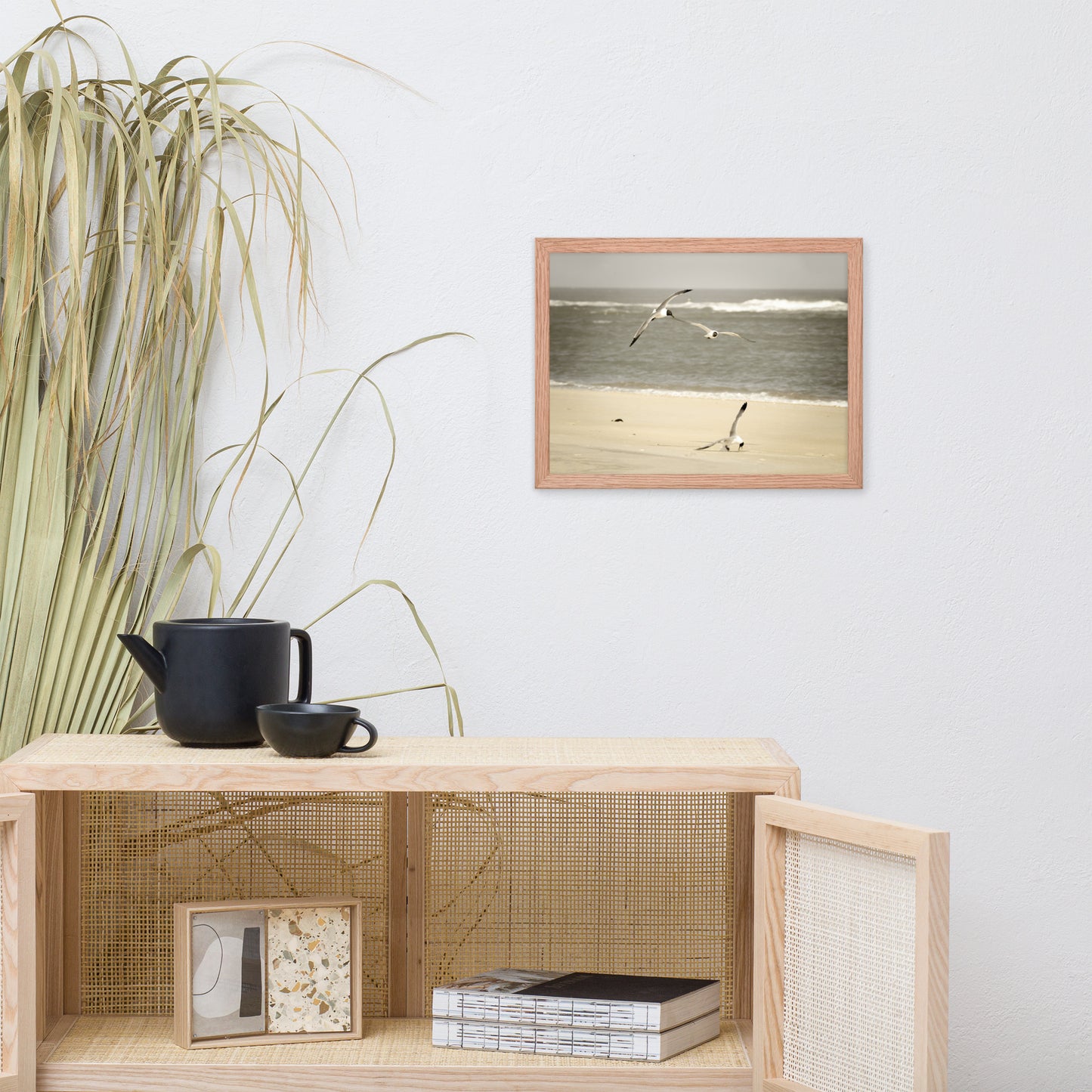 Life at the Shore Coastal Landscape Photo Framed Wall Art Print