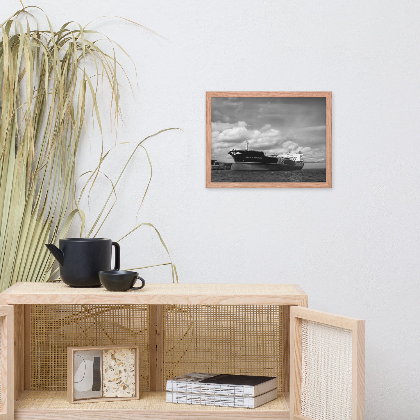 Ship on the St. Johns River Coastal Photo Framed Wall Art Print