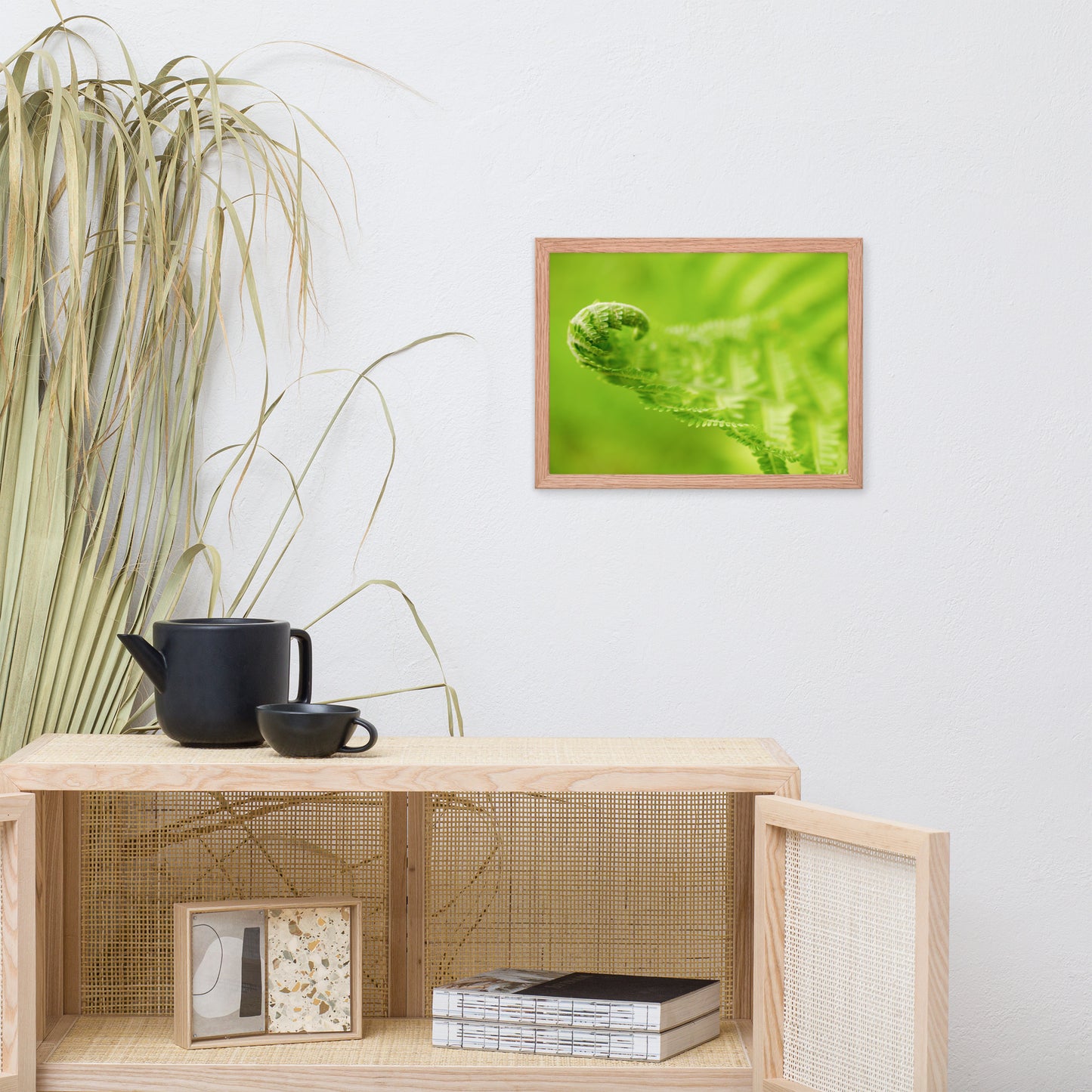 Fern Curl Botanical Nature Photo Framed Wall Art Print