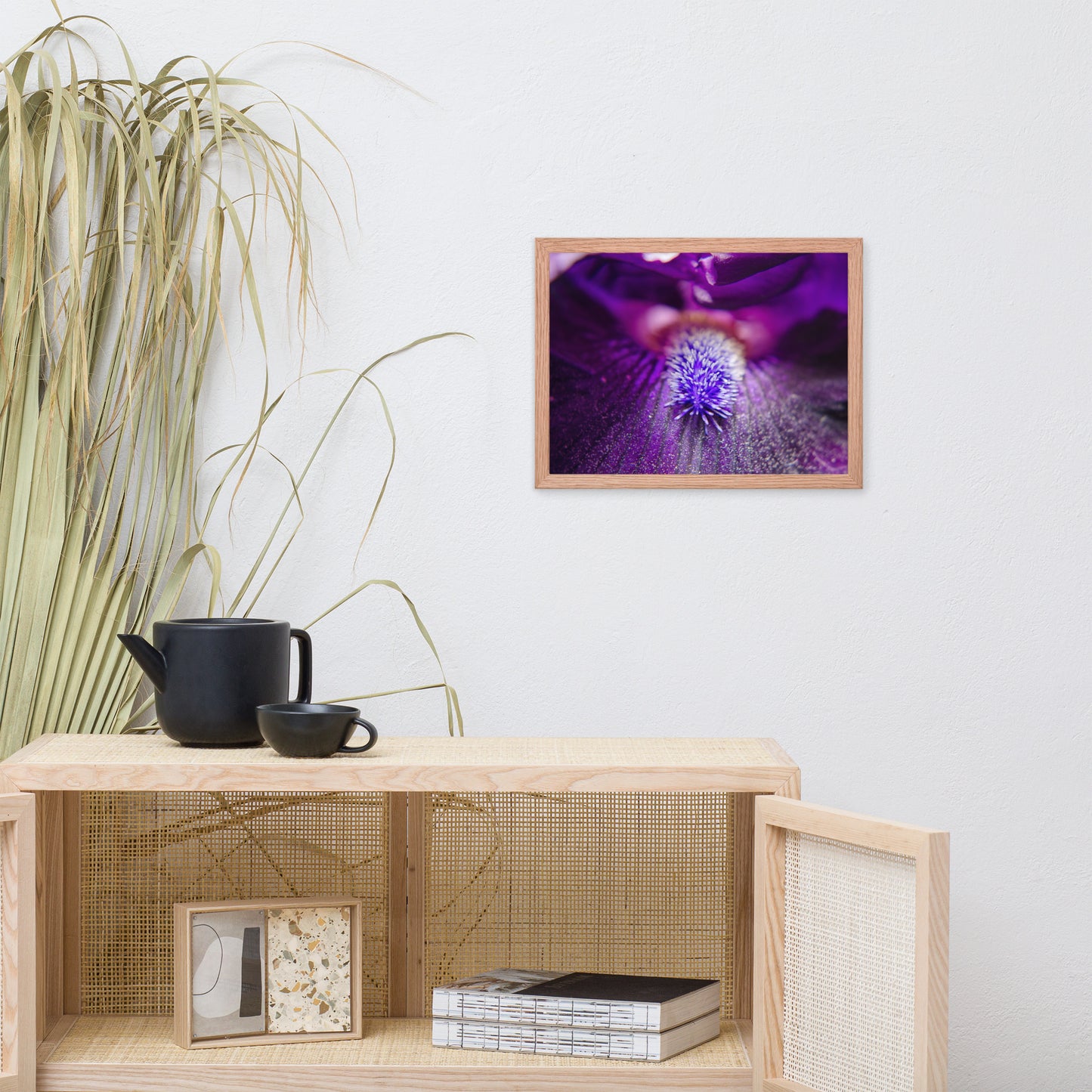 Eye of Iris Floral Nature Photo Framed Wall Art Print