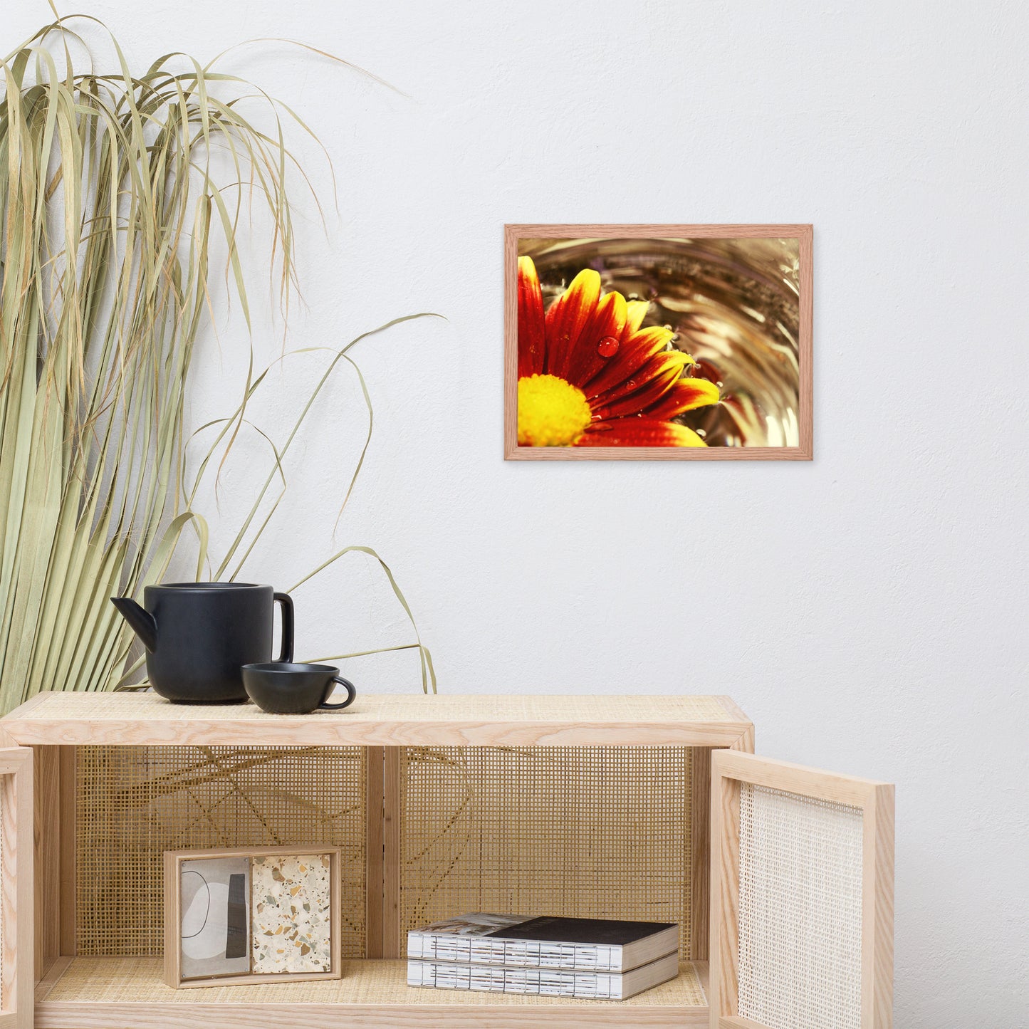 Floating Mum Floral Nature Photo Framed Wall Art Print