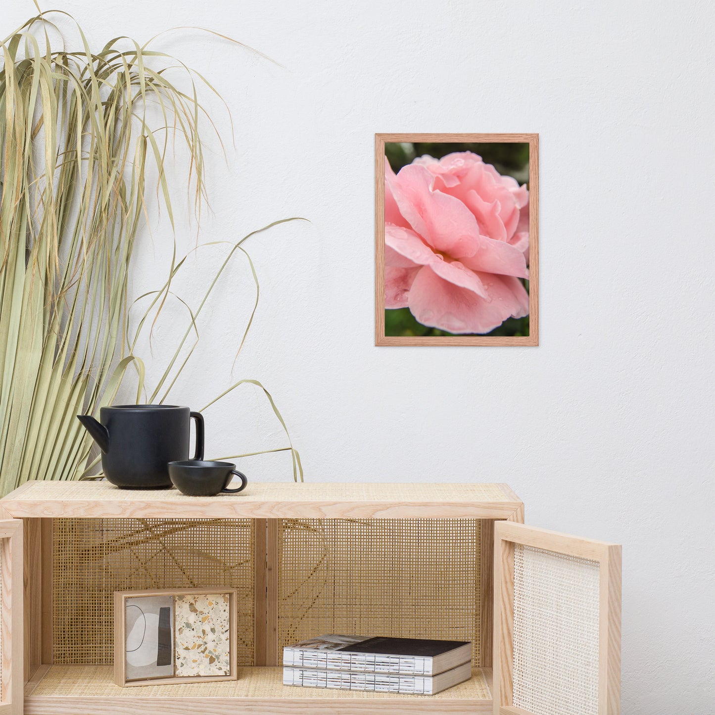 Pink Passion Floral Nature Photo Framed Wall Art Print