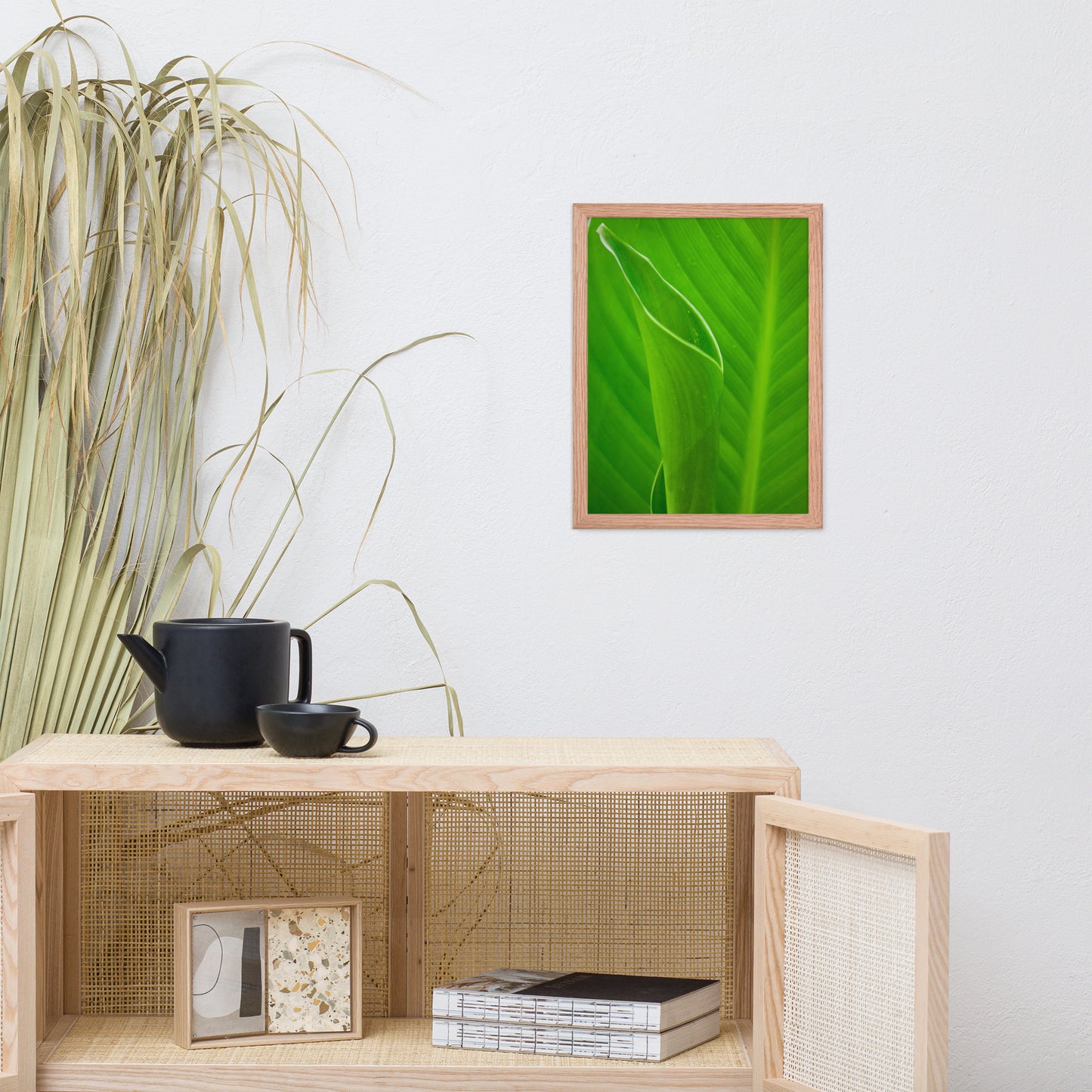 Leaves of Canna Lily Botanical Nature Photo Framed Wall Art Print