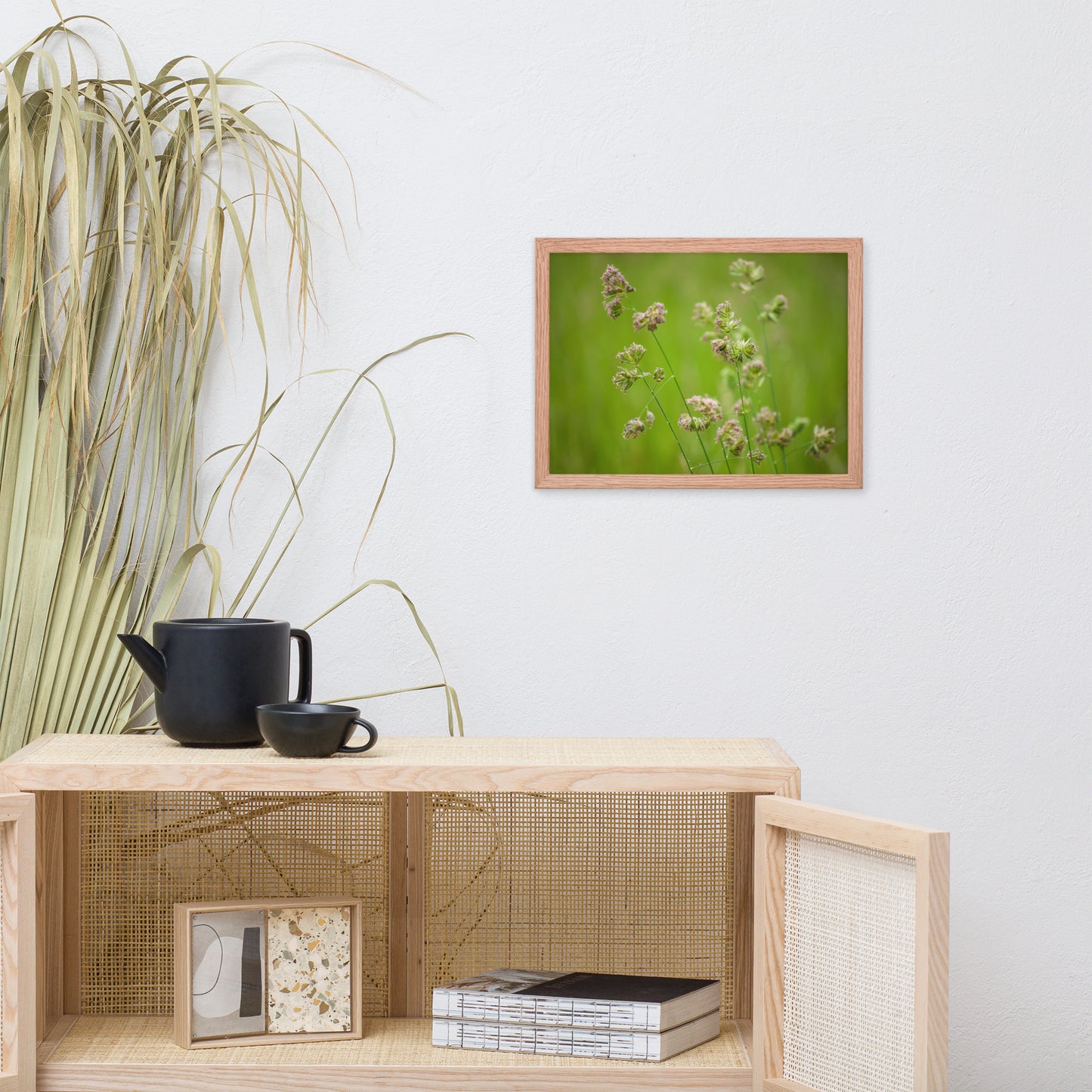 Softened Fields Botanical Nature Photo Framed Wall Art Print