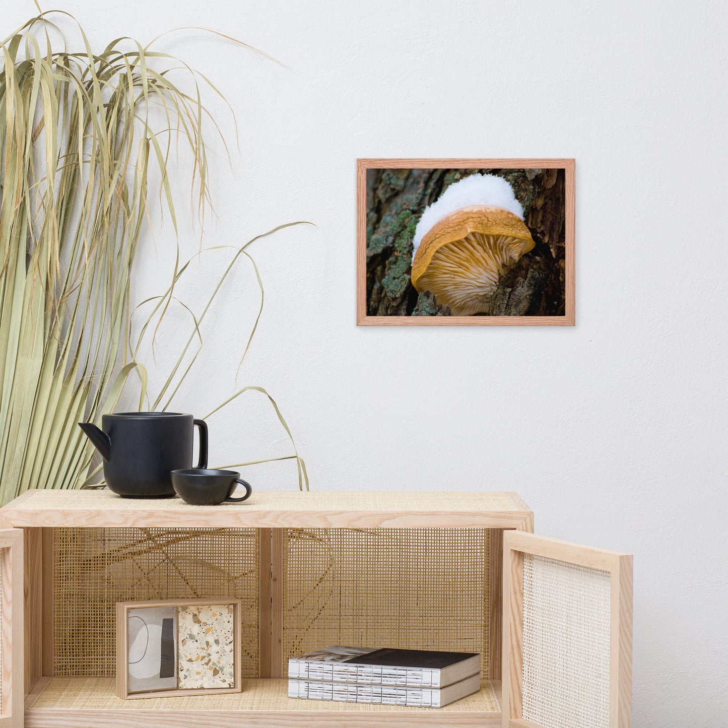 Snow Fungus Botanical Nature Photo Framed Wall Art Print