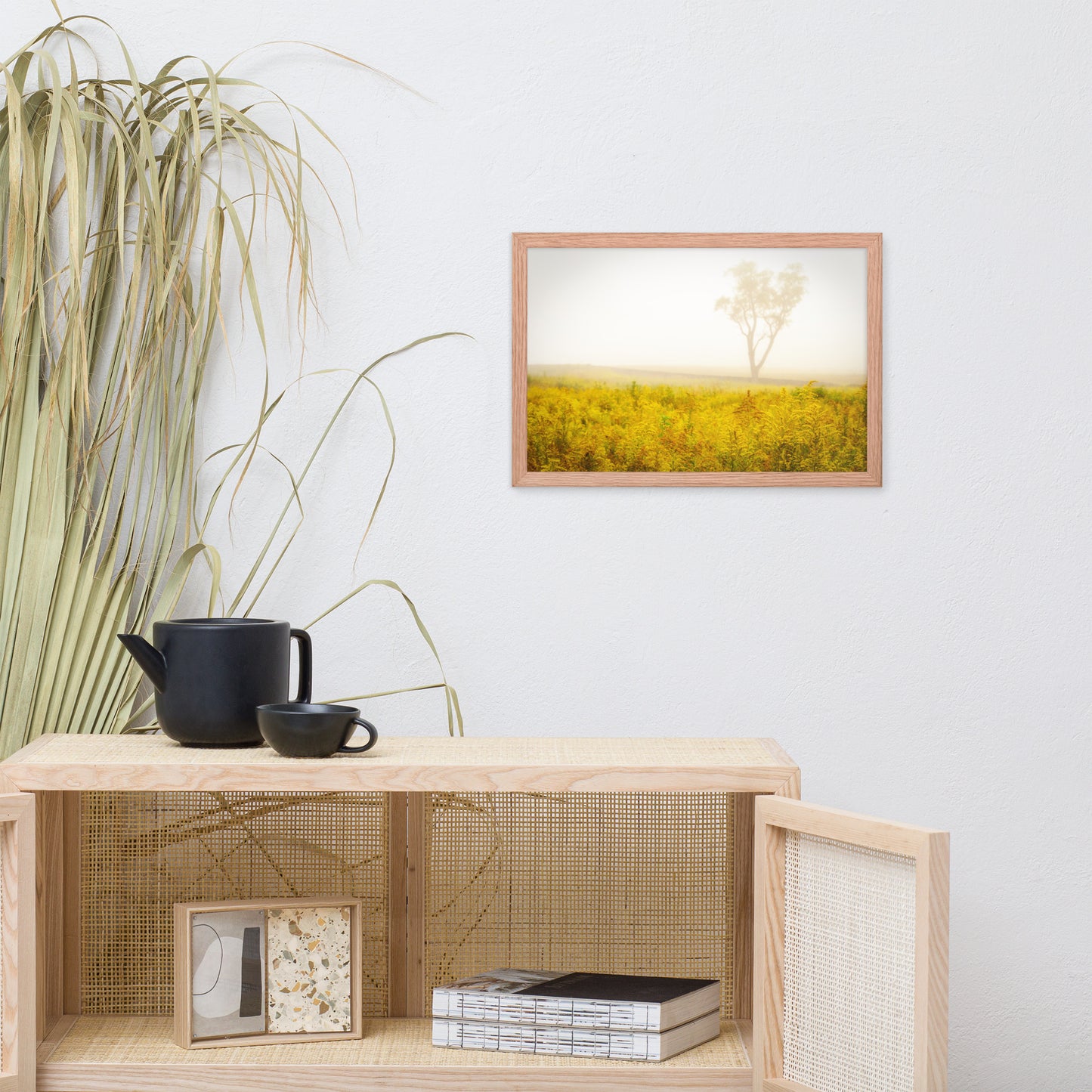 Dreams of Goldenrod and Fog Landscape Framed Photo Wall Art Prints