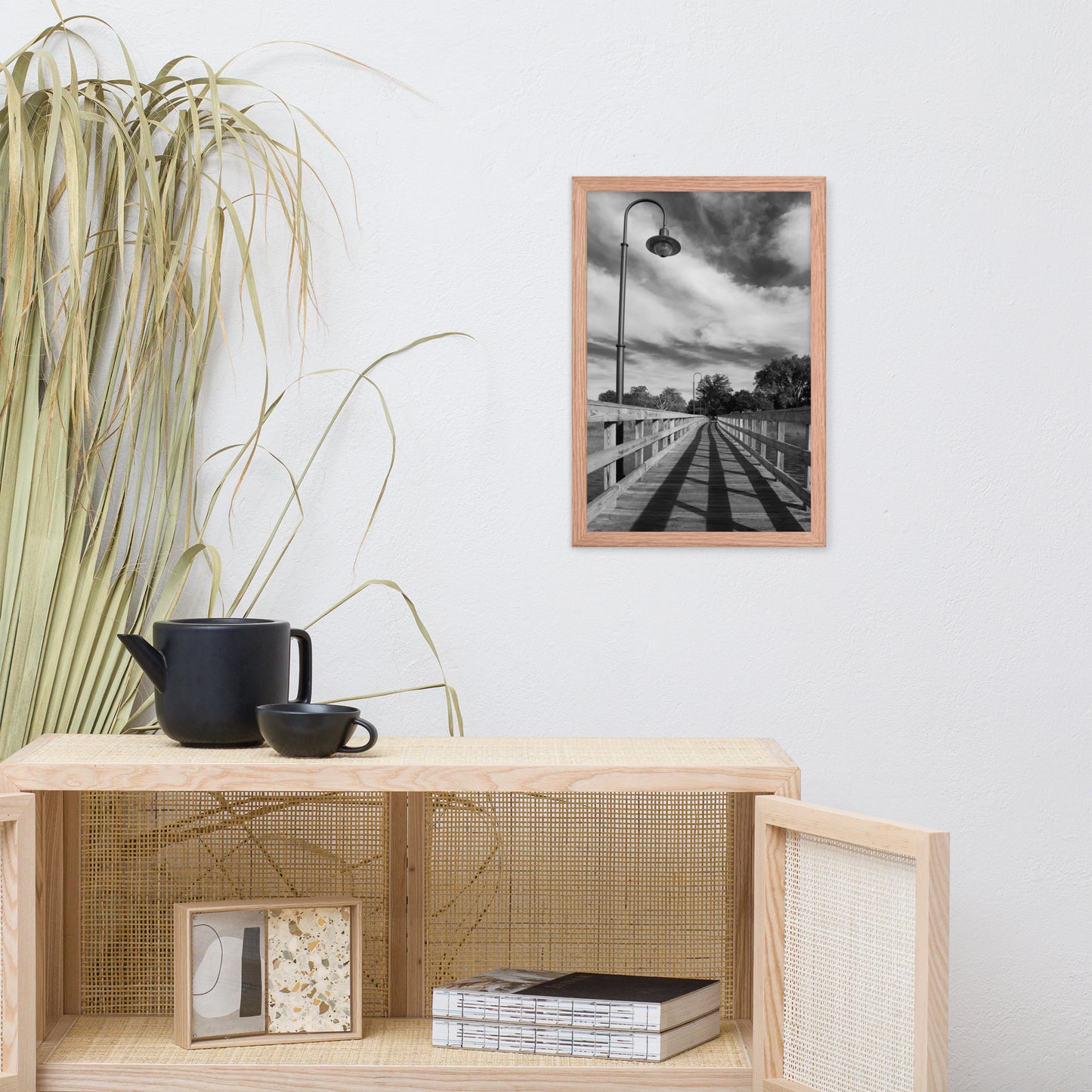 Follow the Lines Rural Landscape Framed Photo Paper Wall Art Prints