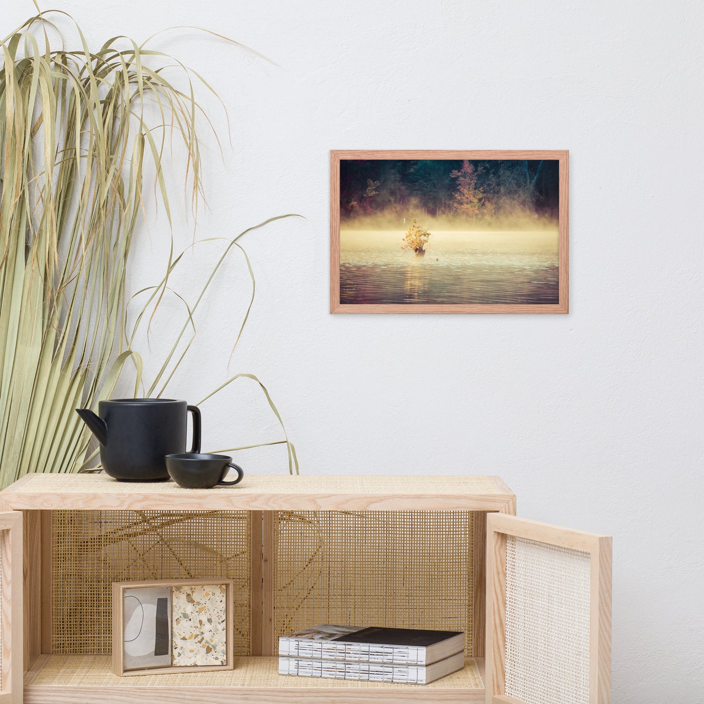 Golden Mist on Waples Pond Framed Photo Paper Wall Art Prints