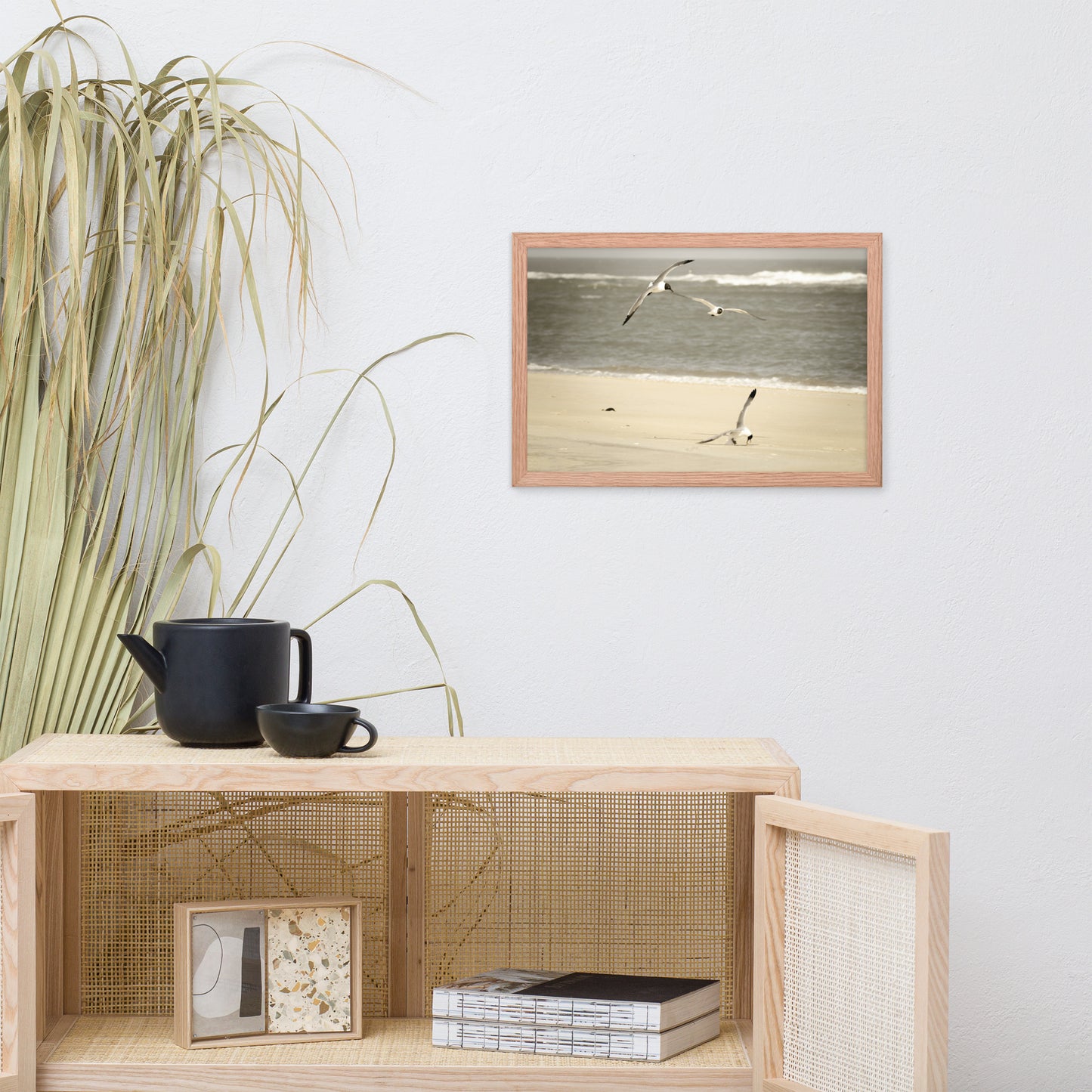 Life at the Shore Coastal Landscape Photo Framed Wall Art Print