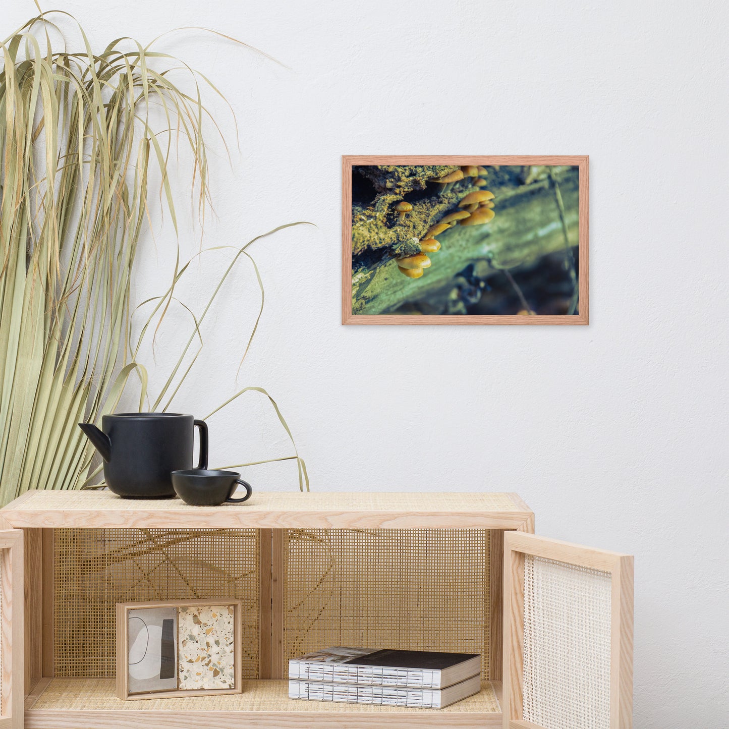Small Framed Botanical Prints: Aged Mushroom Botanical / Nature Photo Framed Wall Art Print - Artwork - Wall Decor - Home Decor