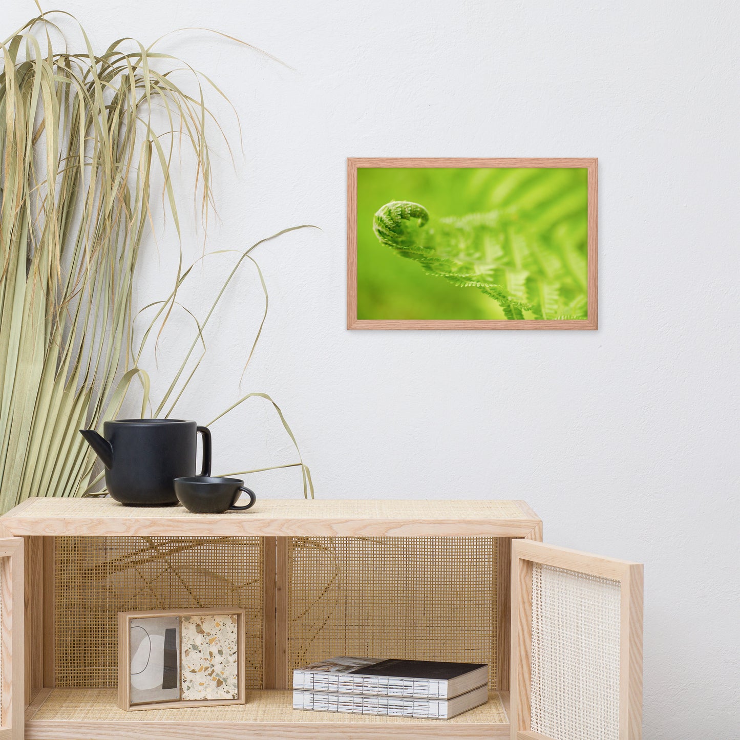 Fern Curl Botanical Nature Photo Framed Wall Art Print