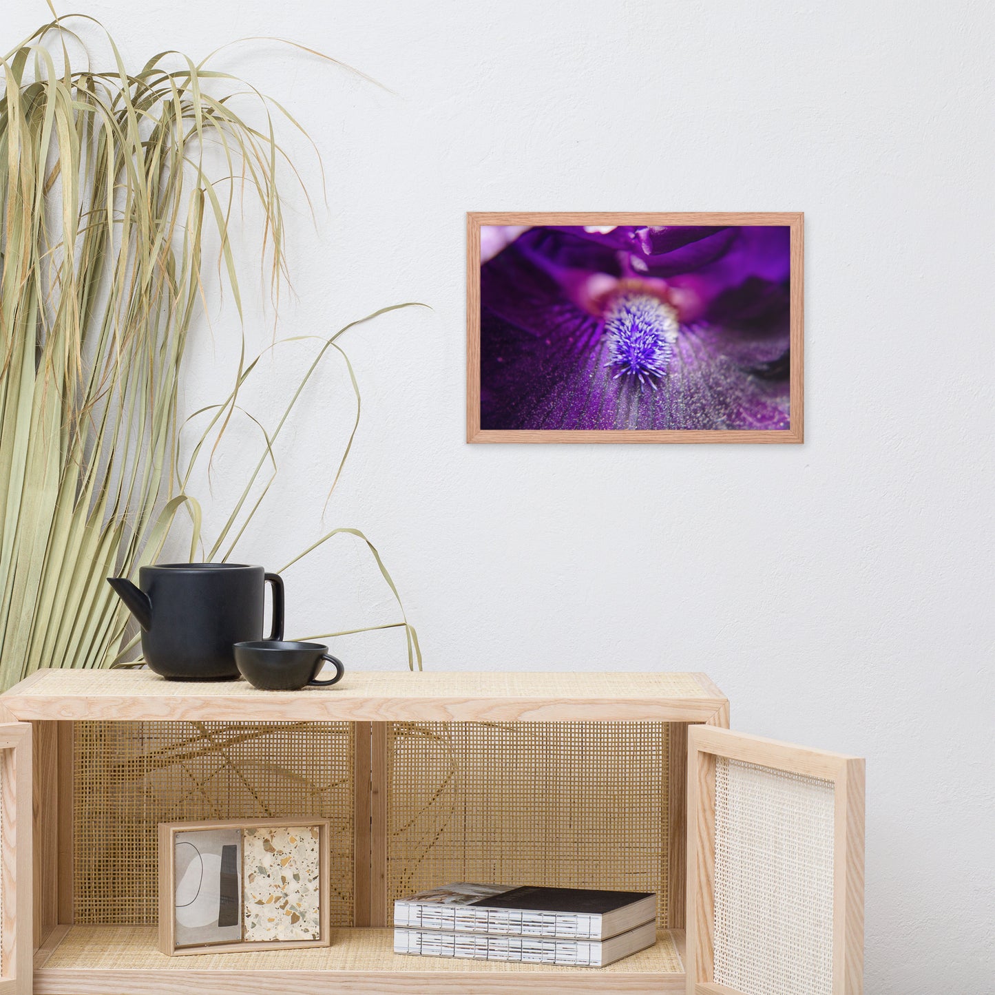 Eye of Iris Floral Nature Photo Framed Wall Art Print