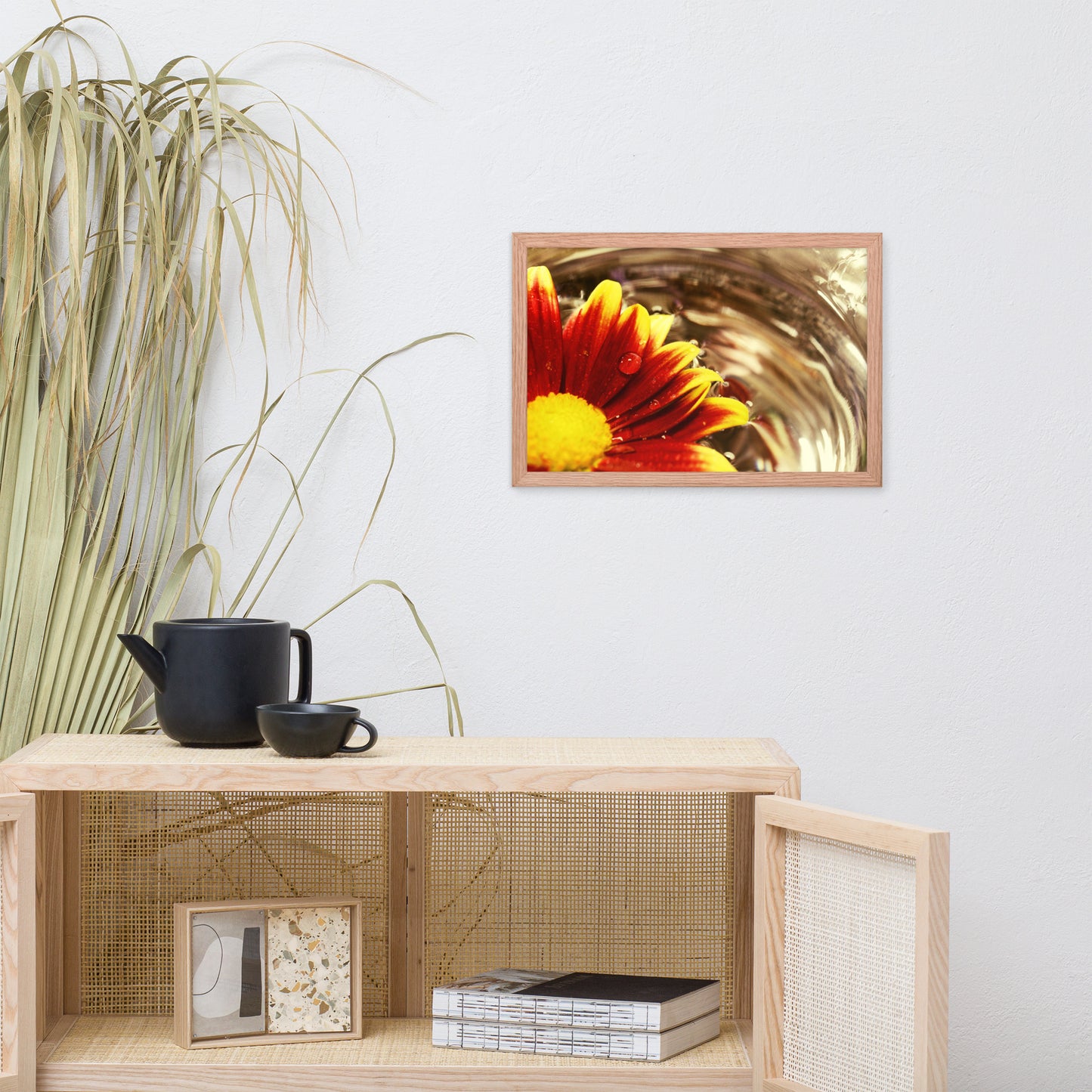 Floating Mum Floral Nature Photo Framed Wall Art Print