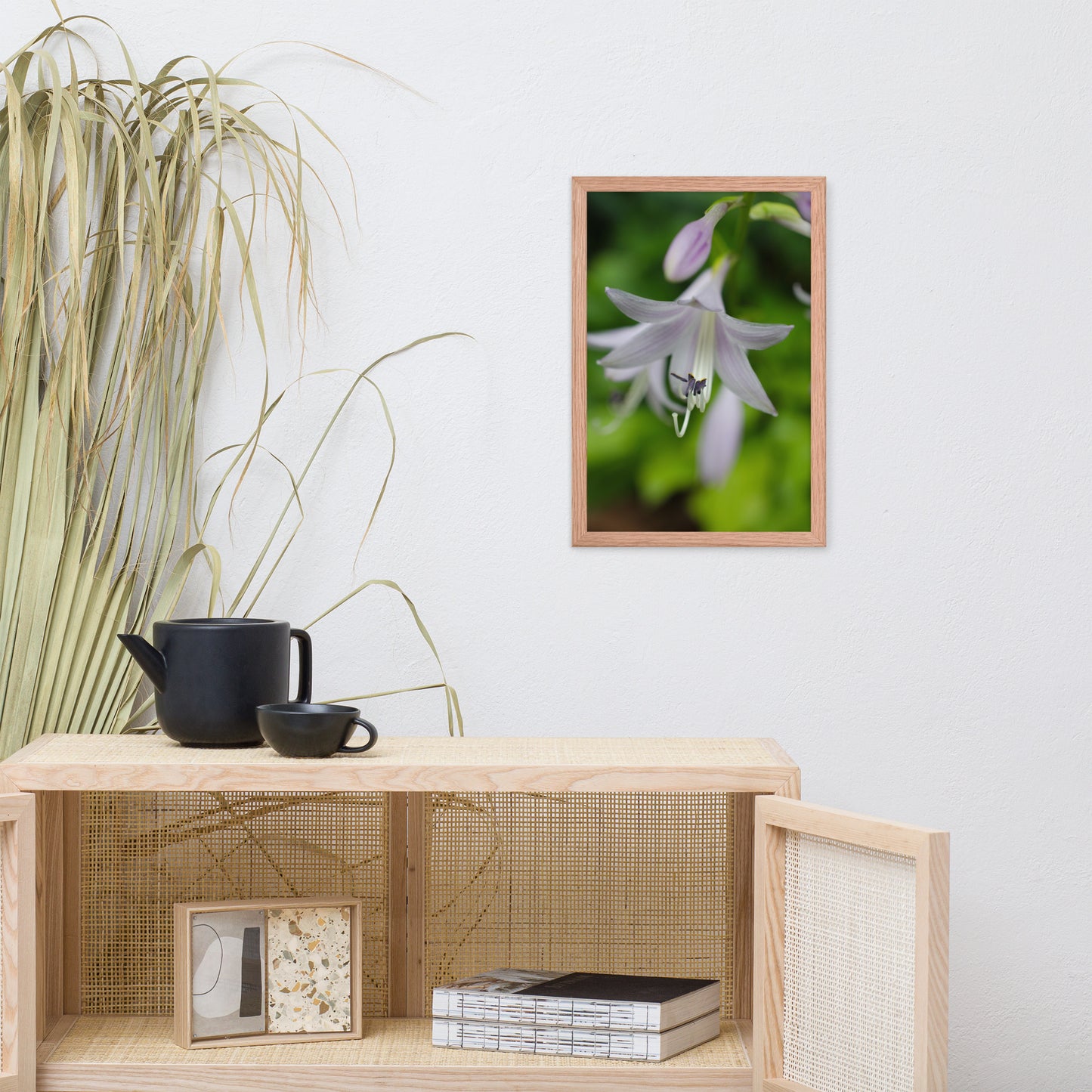 Hosta Bloom Floral Nature Photo Framed Wall Art Print