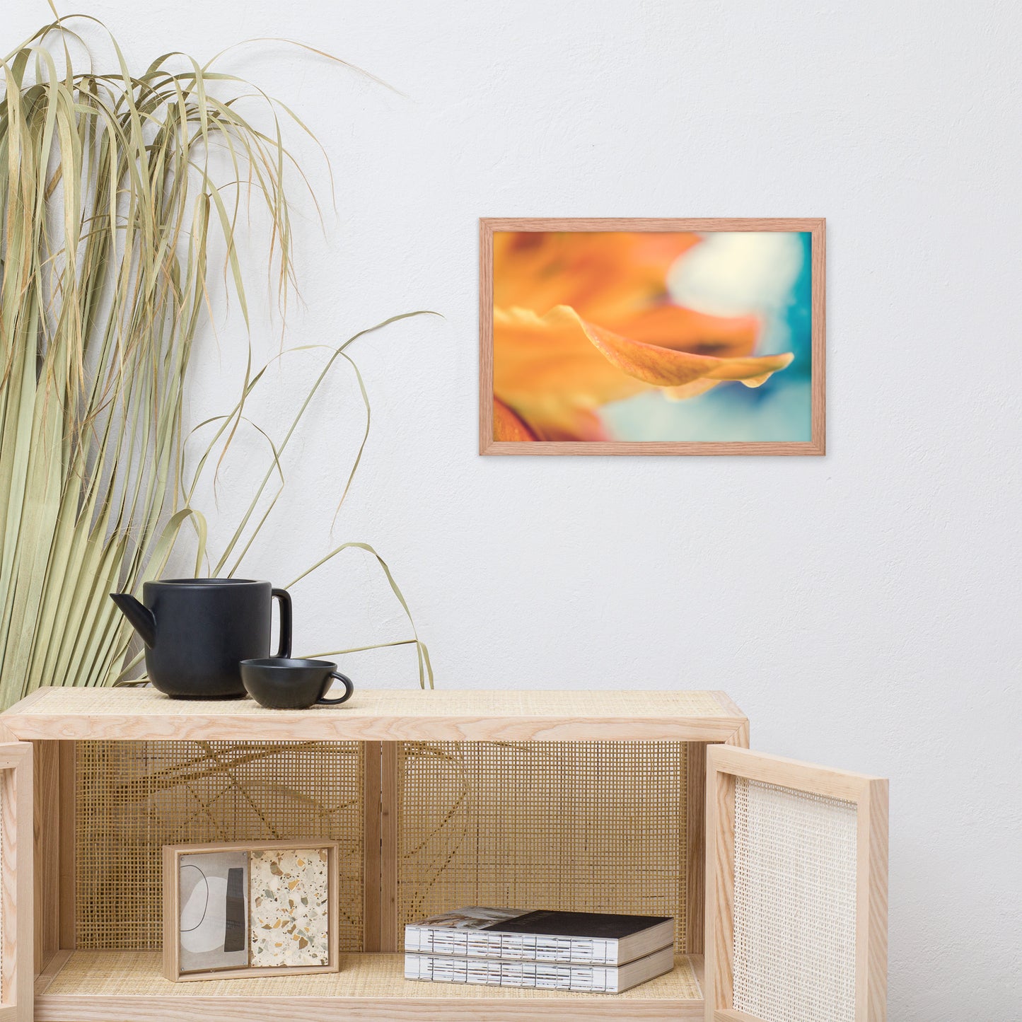 Serene Petals of Life Floral Nature Photo Framed Wall Art Print