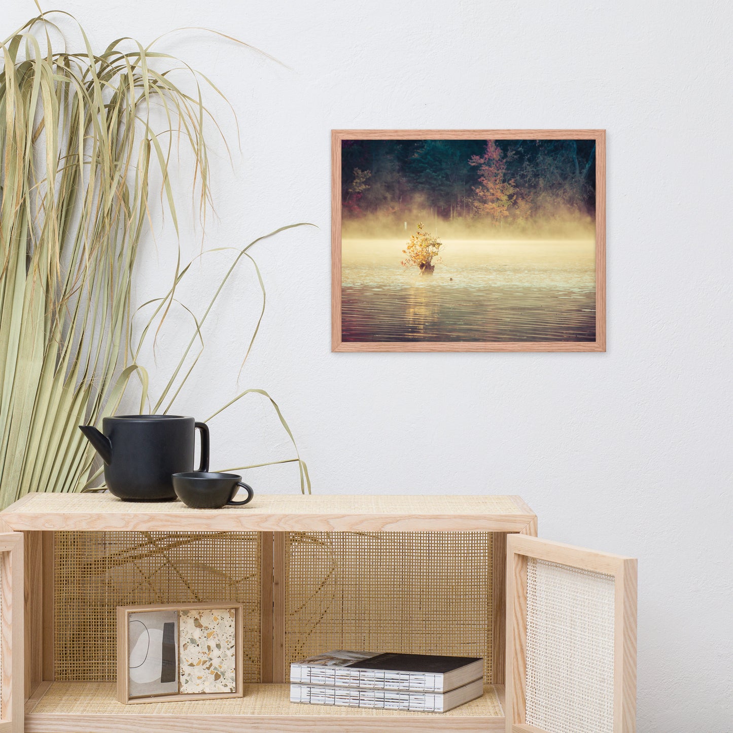 Golden Mist on Waples Pond Framed Photo Paper Wall Art Prints