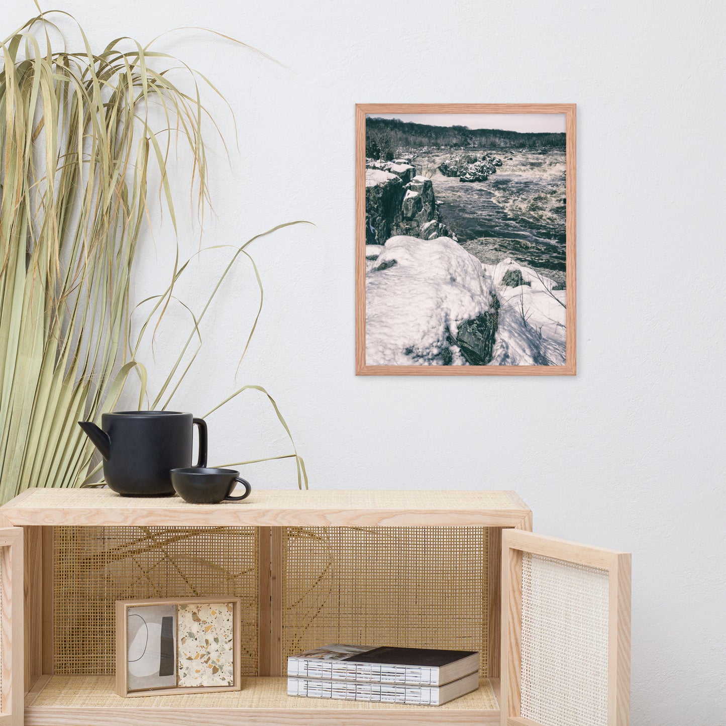 Great Falls Vintage Rural Landscape Framed Photo Paper Wall Art Prints
