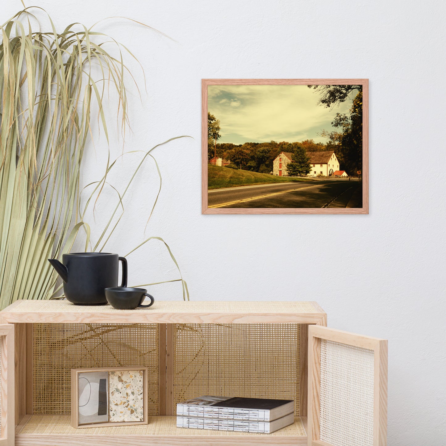 Greenbank Mill Summer Colorized Rural Framed Photo Paper Wall Art Prints