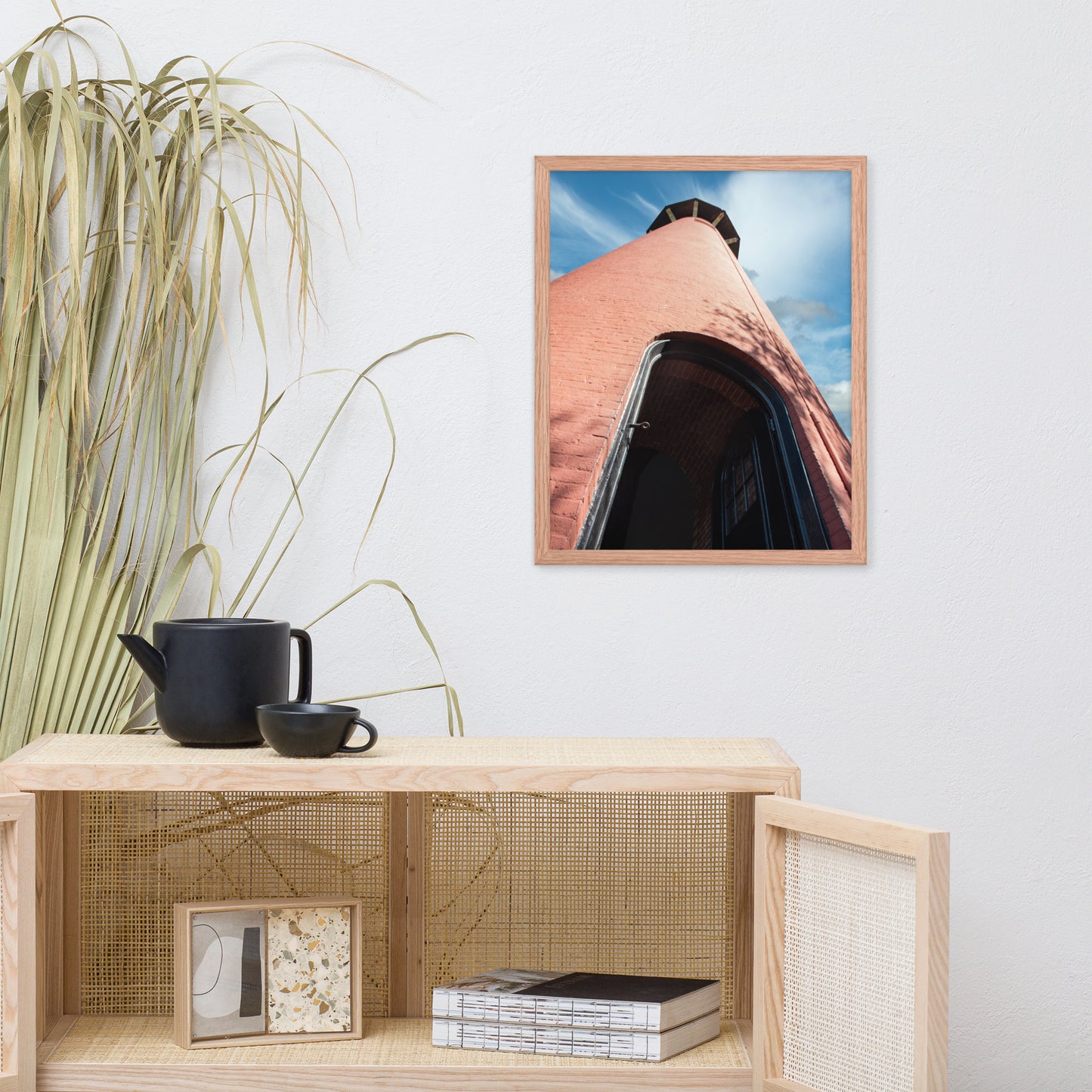 Jupiter Lighthouse Against Sky Landscape Photo Framed Wall Art Print