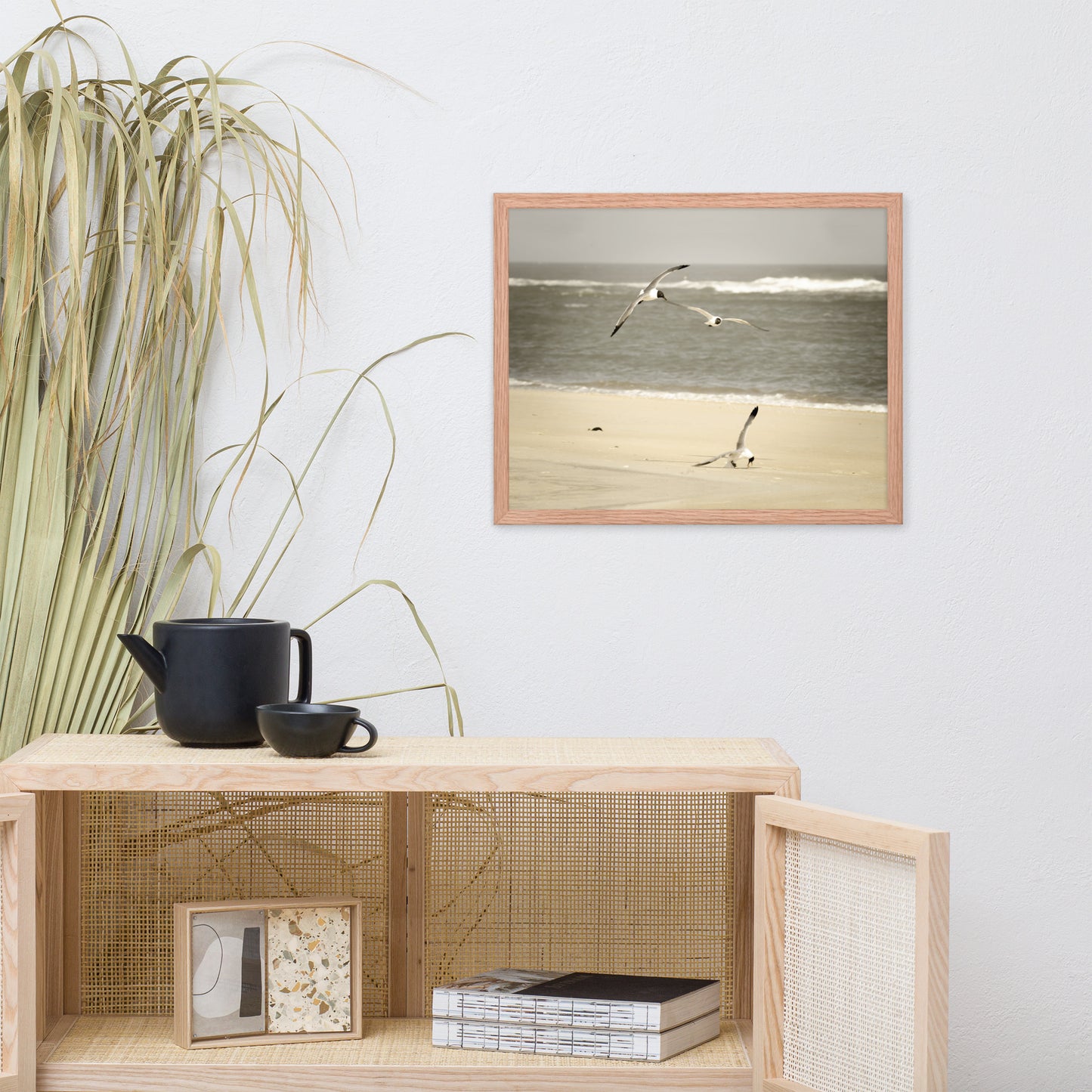 Life at the Shore Coastal Landscape Photo Framed Wall Art Print