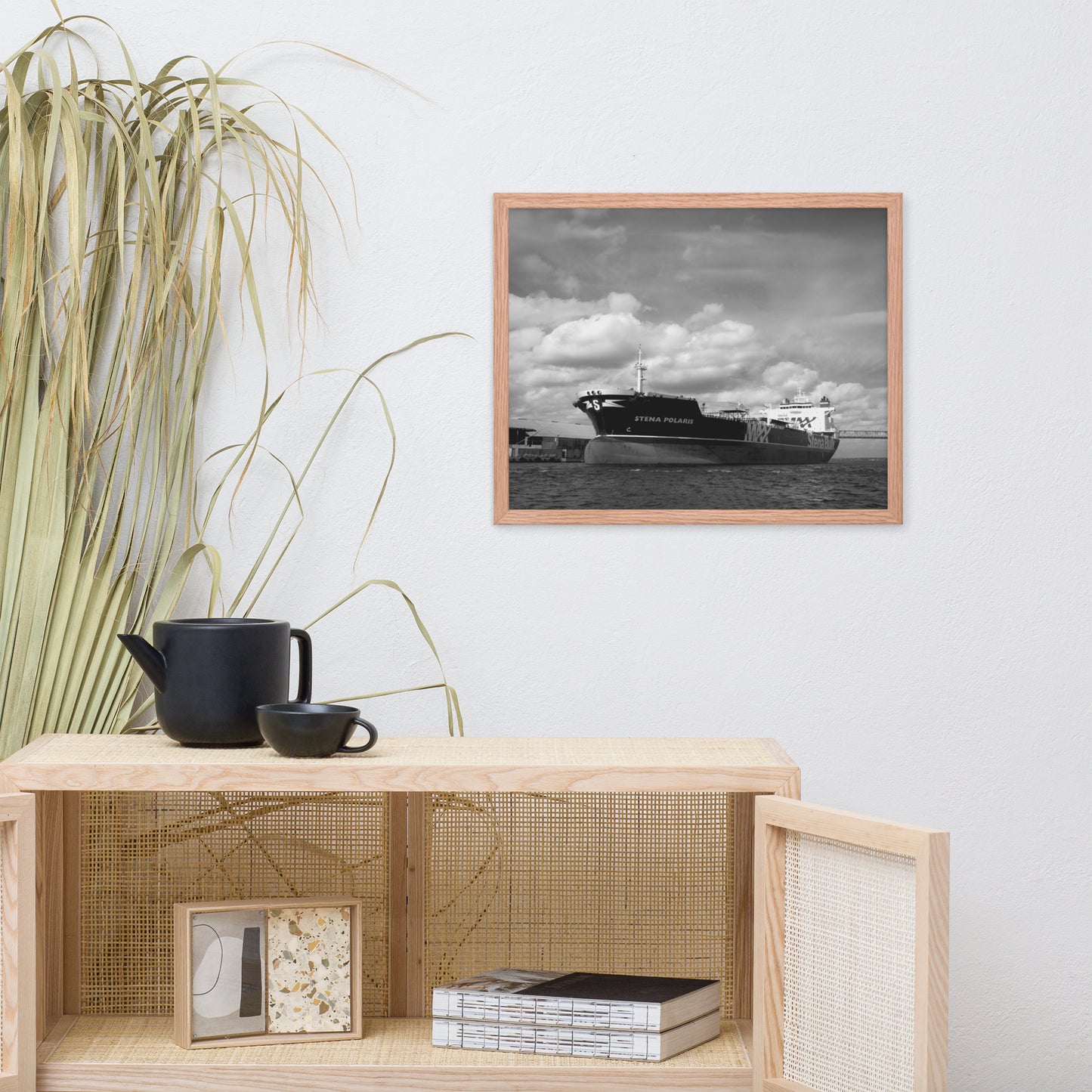 Ship on the St. Johns River Coastal Photo Framed Wall Art Print