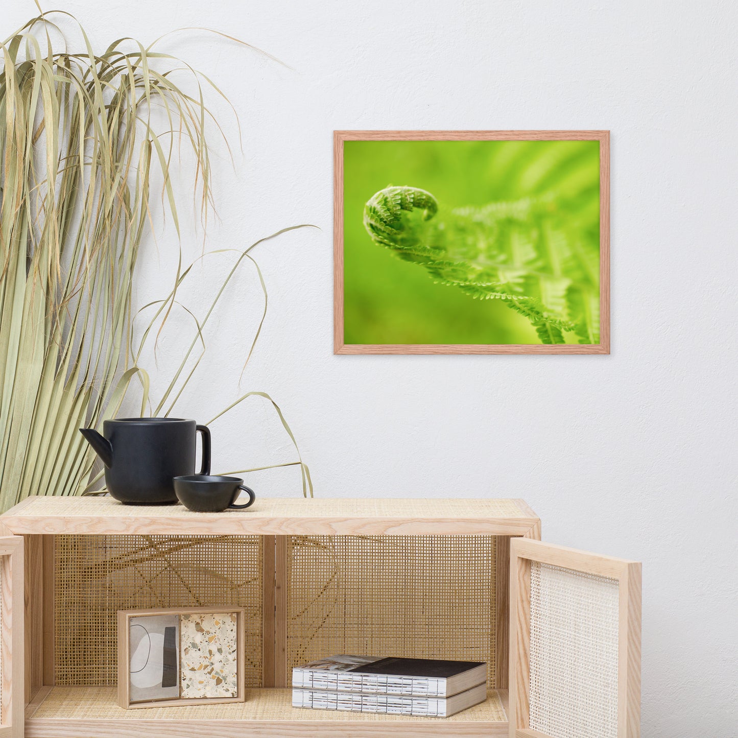 Fern Curl Botanical Nature Photo Framed Wall Art Print