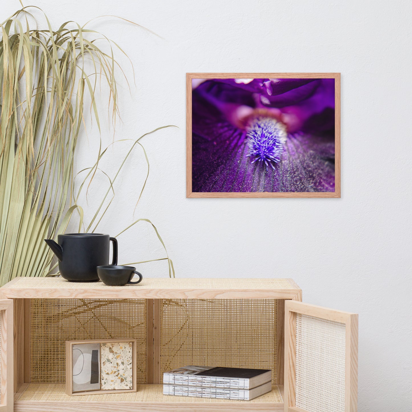 Eye of Iris Floral Nature Photo Framed Wall Art Print