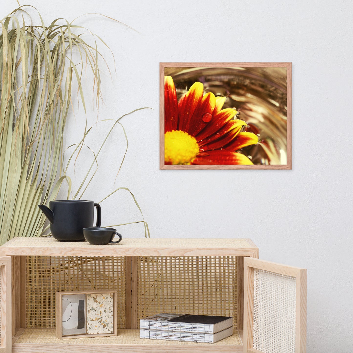 Floating Mum Floral Nature Photo Framed Wall Art Print