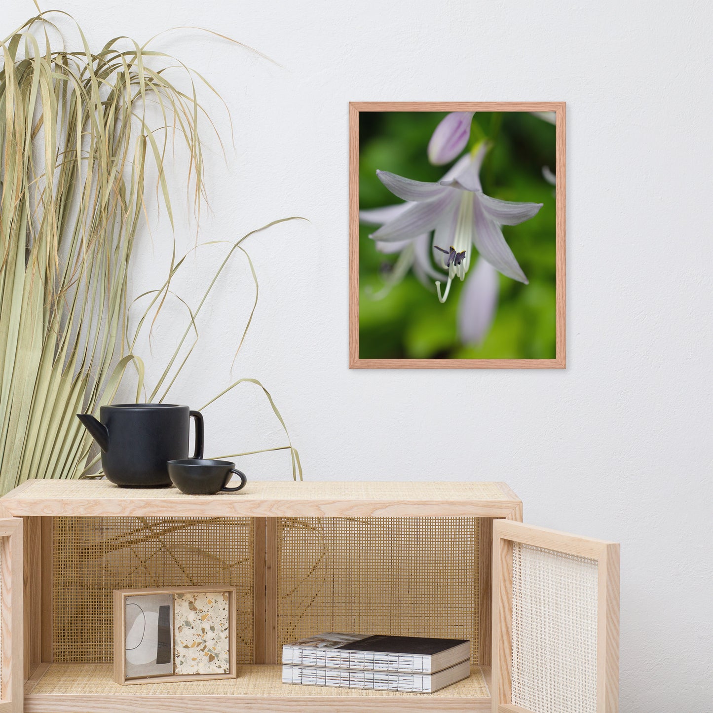 Hosta Bloom Floral Nature Photo Framed Wall Art Print