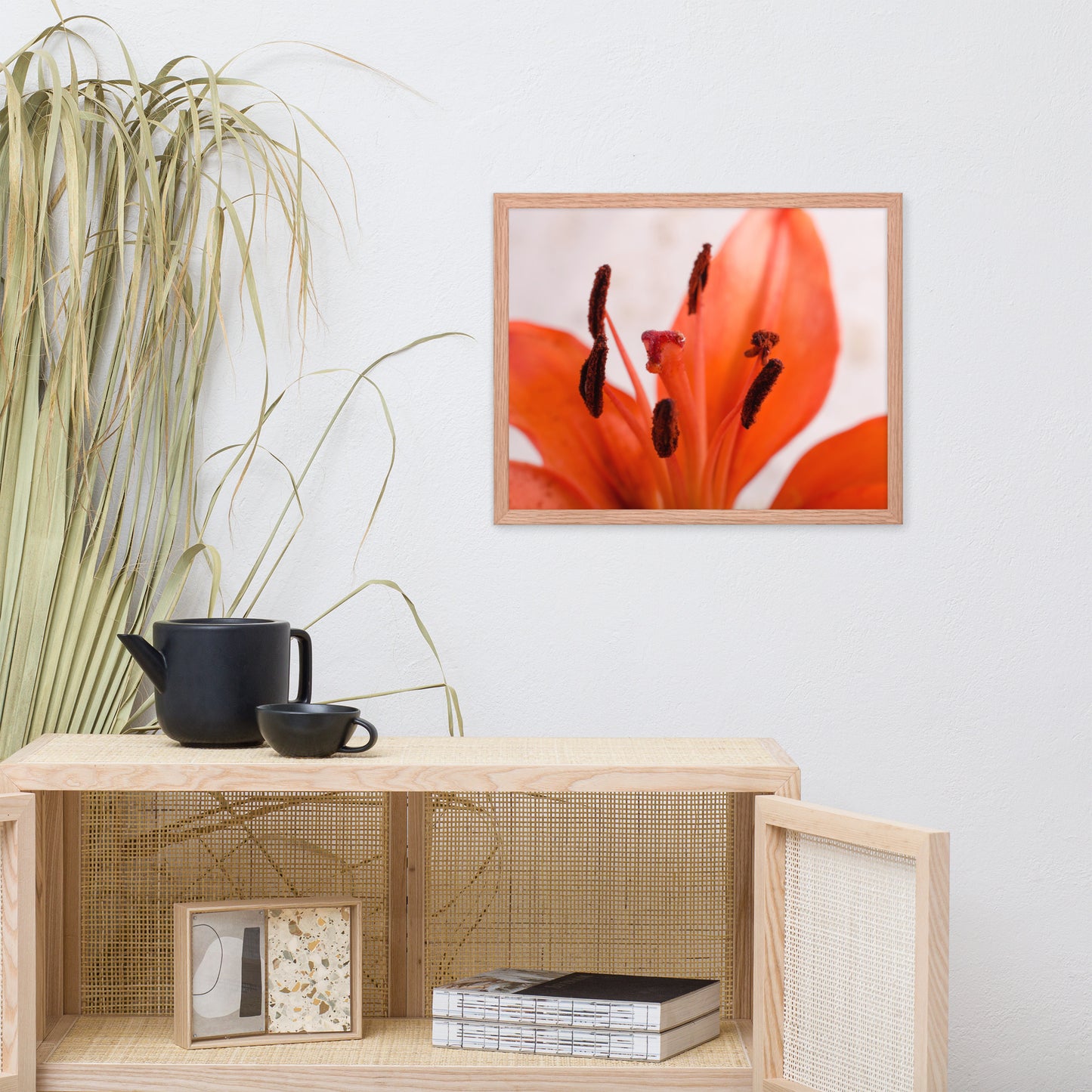 Lily Stigma Floral Nature Photo Framed Wall Art Print
