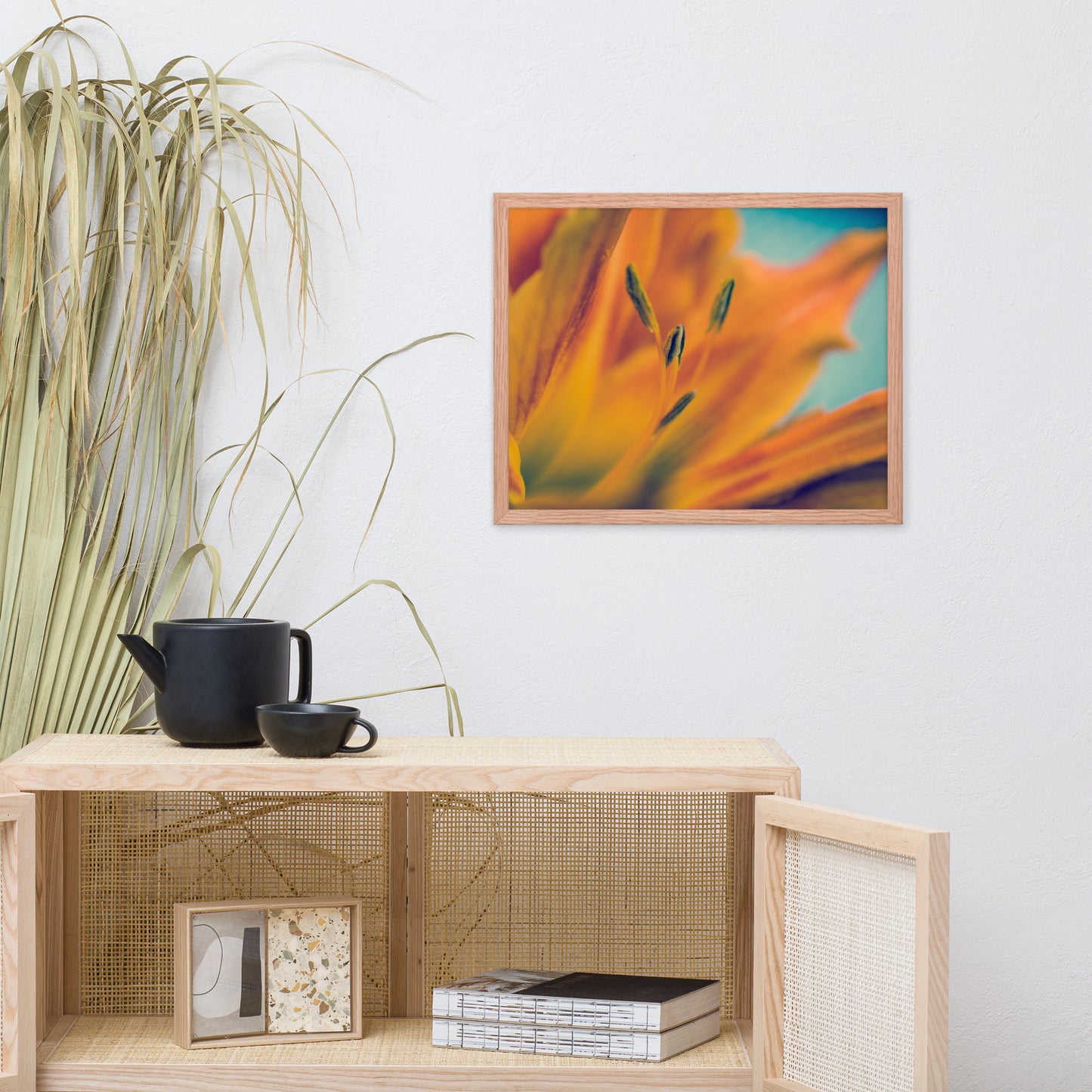 Mystical Tiger Lily Floral Nature Photo Framed Wall Art Print