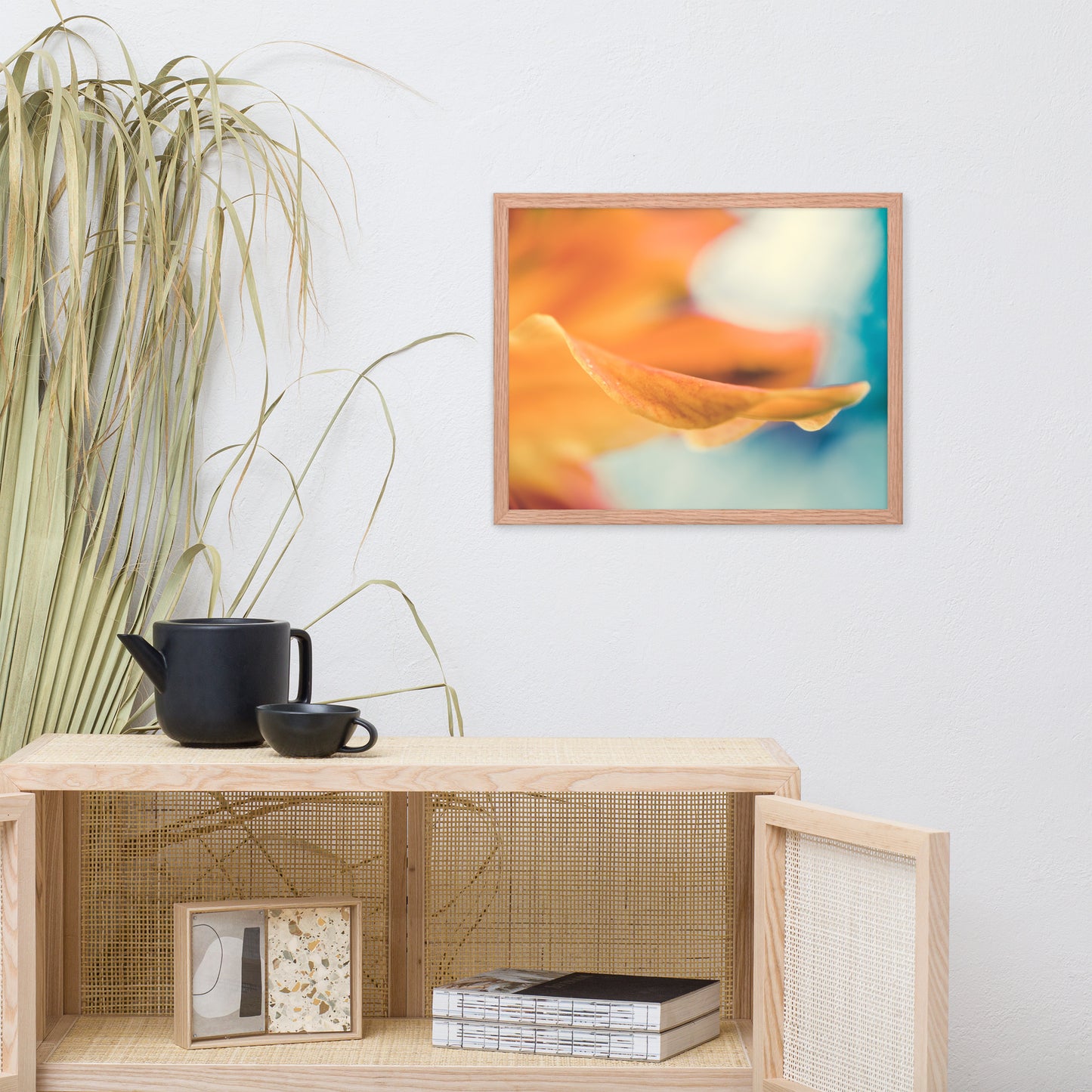 Serene Petals of Life Floral Nature Photo Framed Wall Art Print