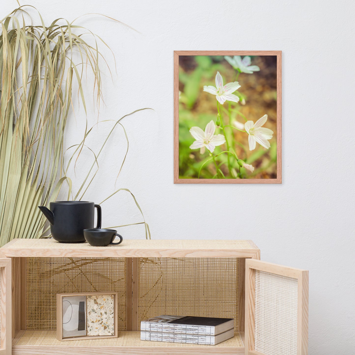 Tranquil Carolina Spring Beauty Floral Nature Photo Framed Wall Art Print