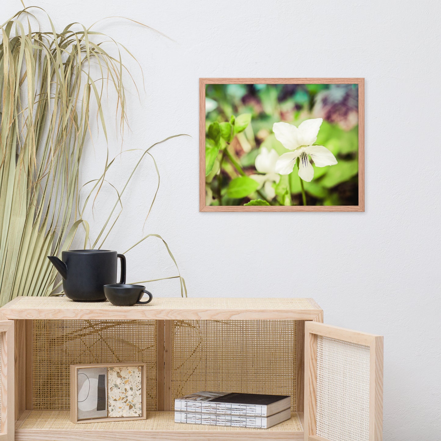 Tranquil China Violet Floral Nature Photo Framed Wall Art Print