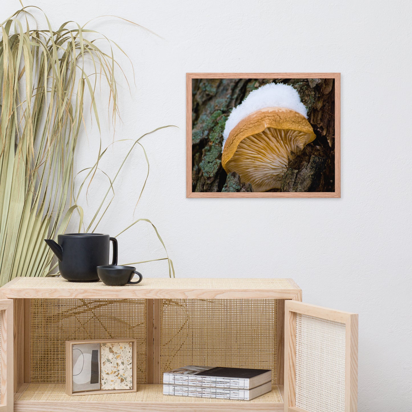 Snow Fungus Botanical Nature Photo Framed Wall Art Print