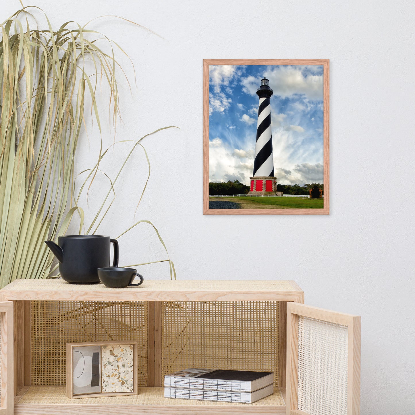 Cape Hatteras Lighthouse Coastal Landscape Framed Photo Paper Wall Art Prints