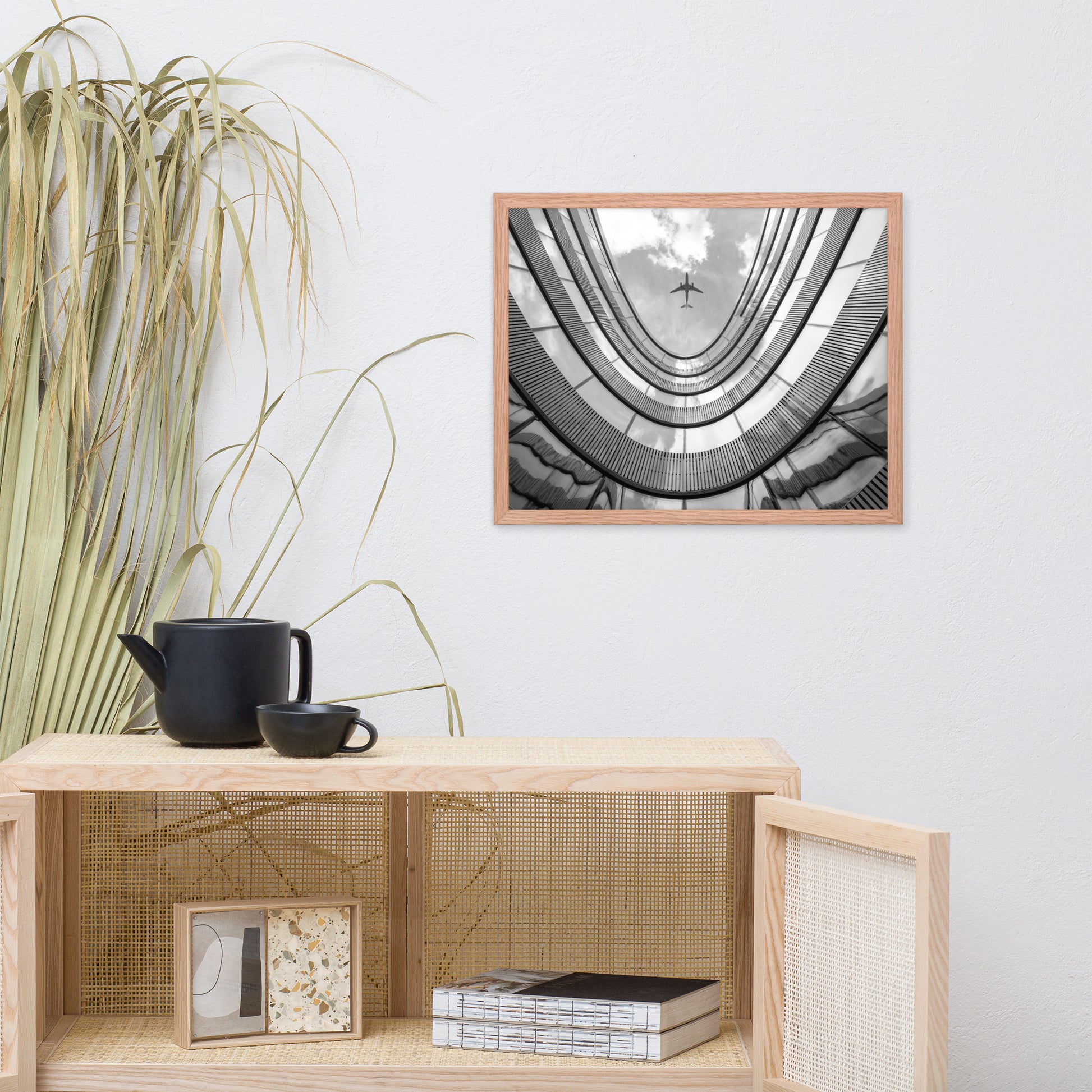 Urban Intersections in the Sky Architectural Photograph Framed Wall Art Print