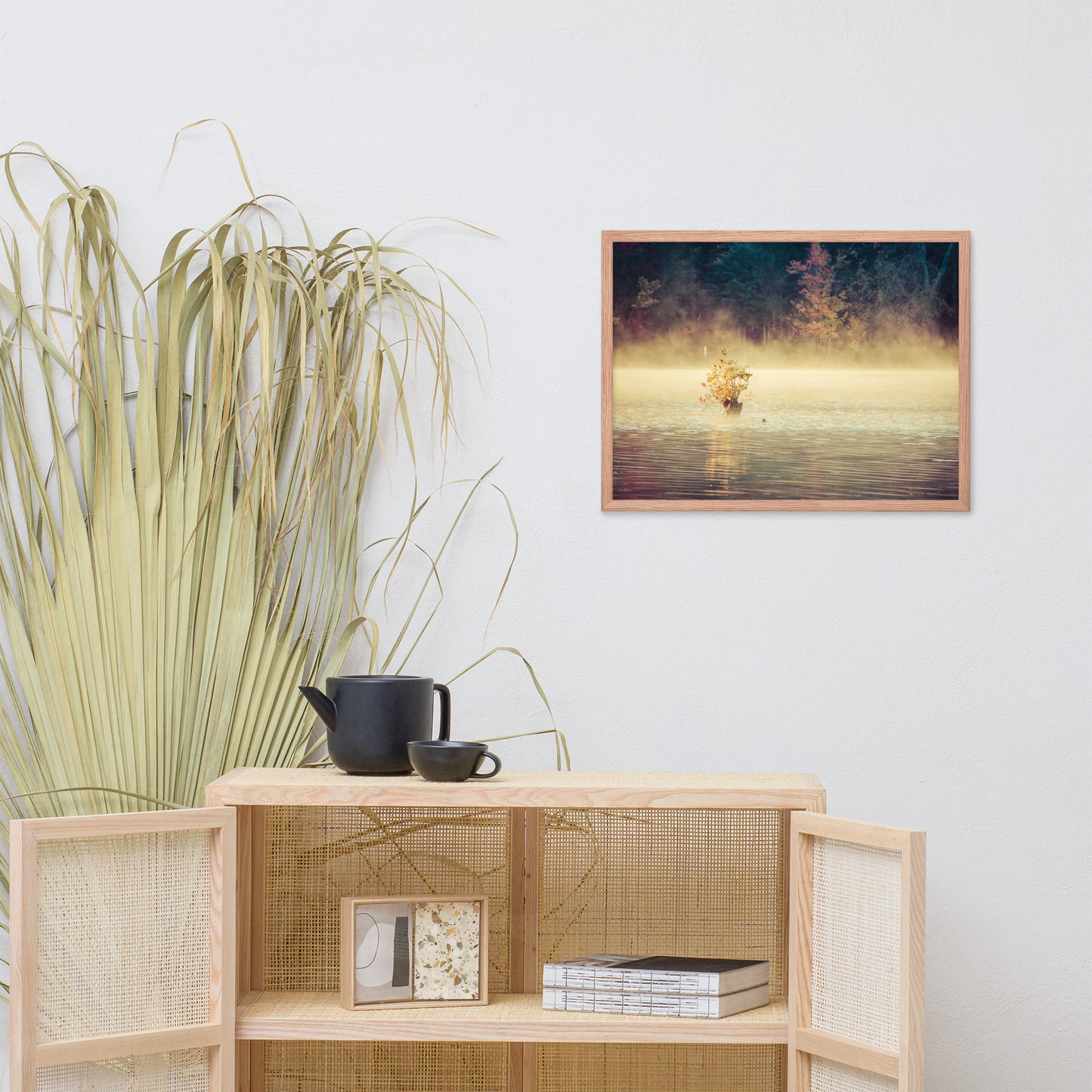 Golden Mist on Waples Pond Framed Photo Paper Wall Art Prints
