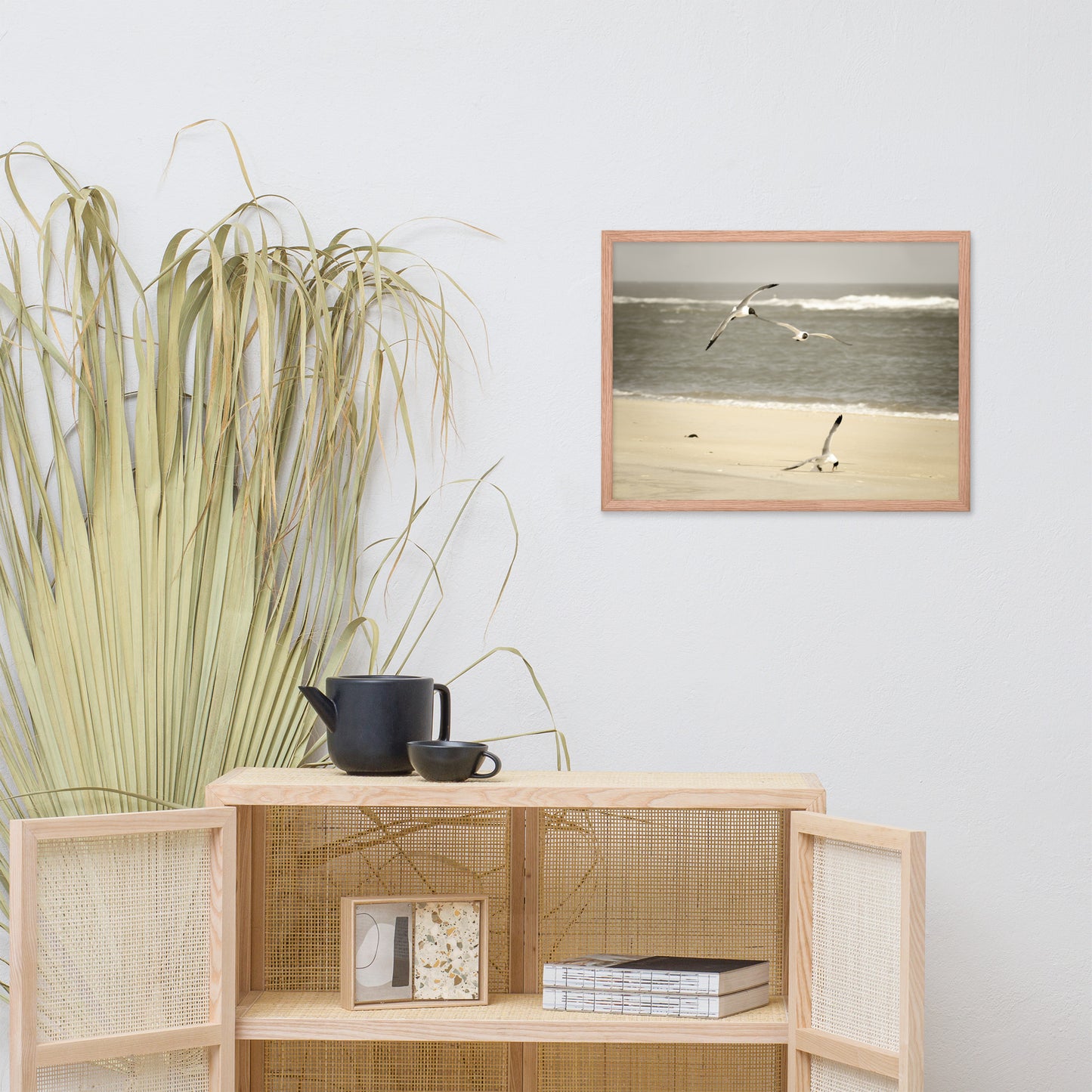 Life at the Shore Coastal Landscape Photo Framed Wall Art Print