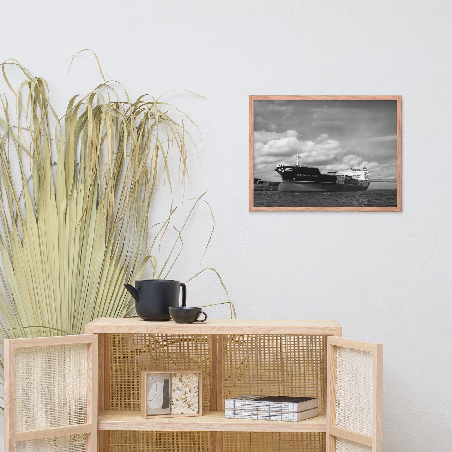 Ship on the St. Johns River Coastal Photo Framed Wall Art Print