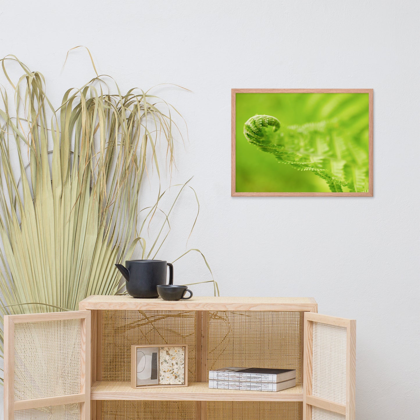 Fern Curl Botanical Nature Photo Framed Wall Art Print