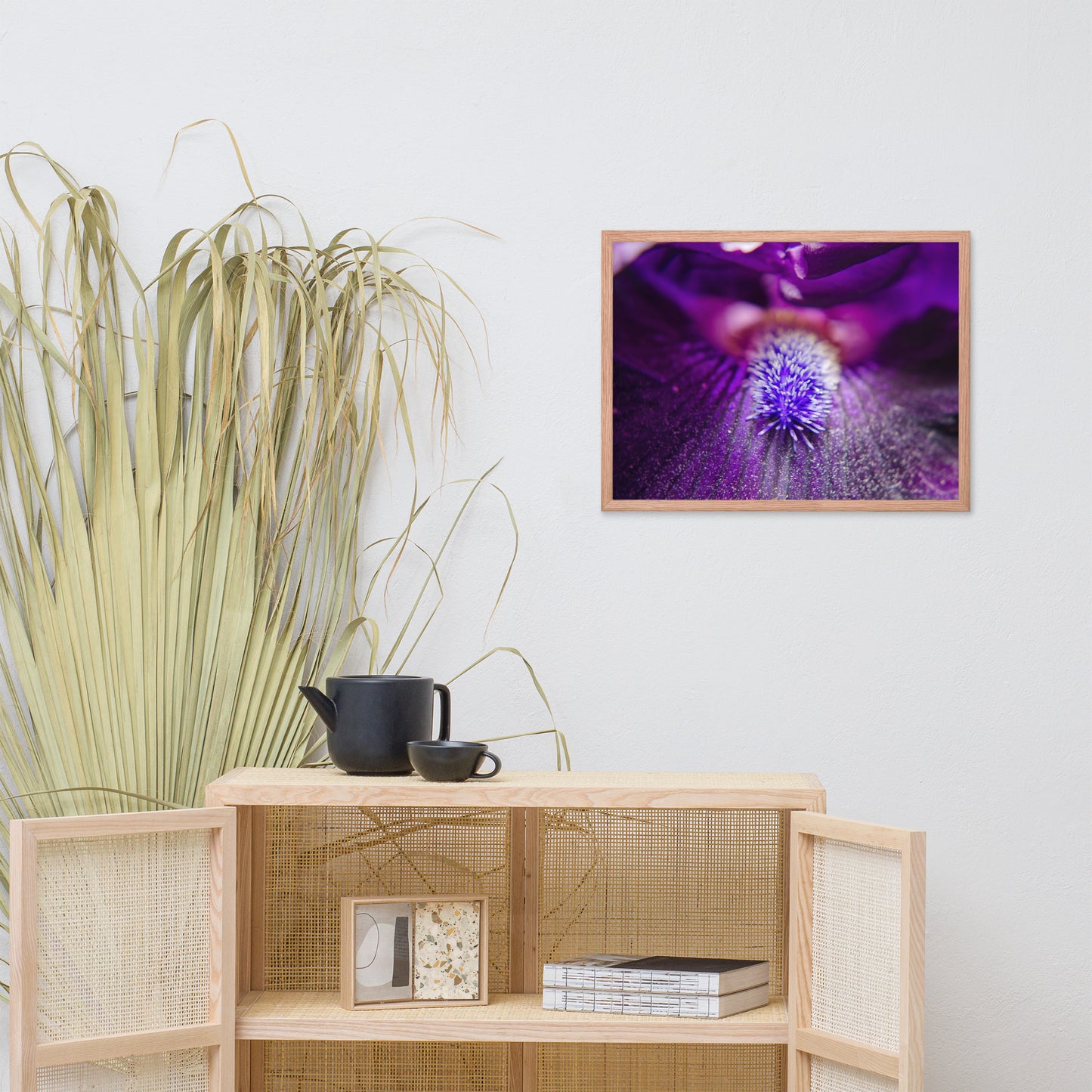 Eye of Iris Floral Nature Photo Framed Wall Art Print