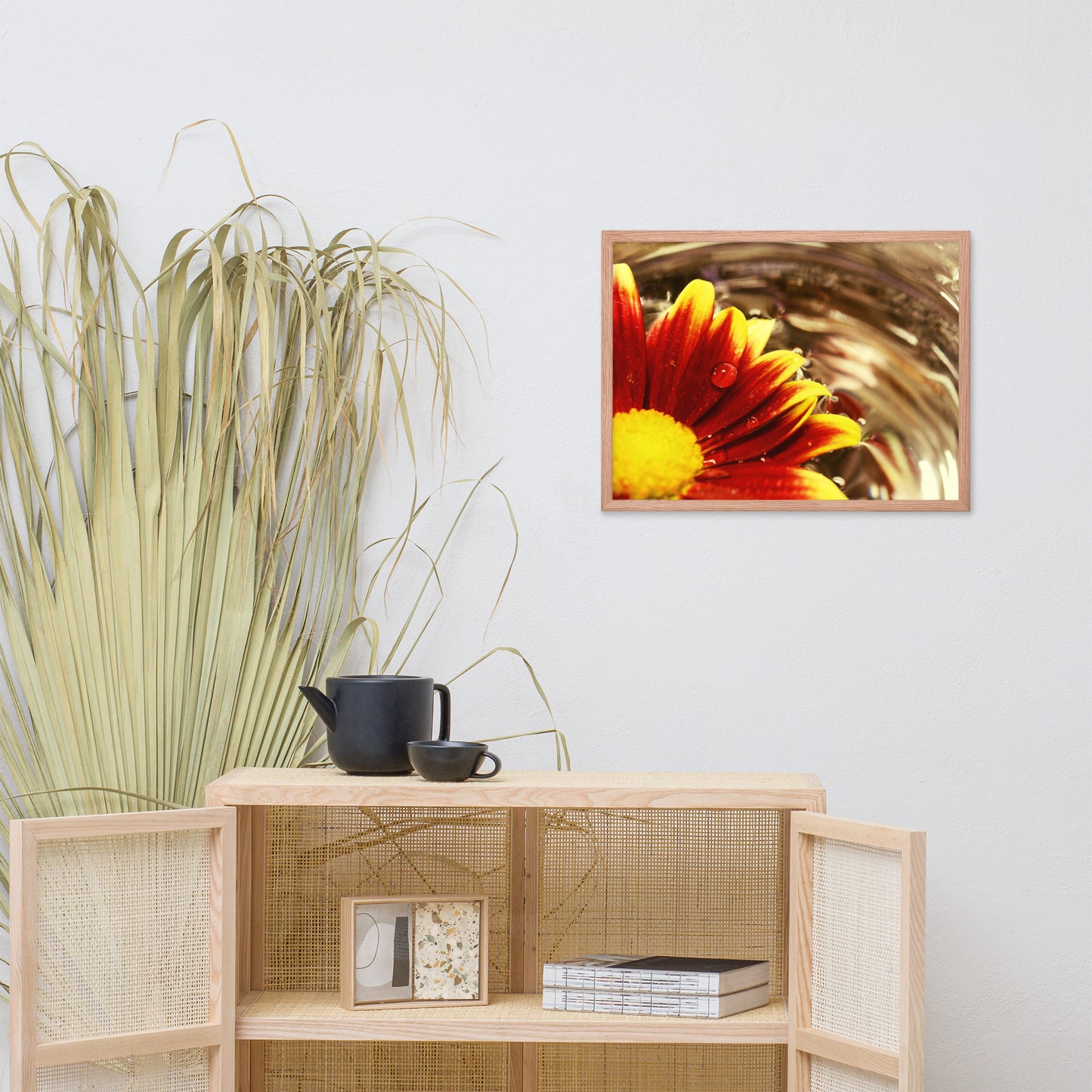 Floating Mum Floral Nature Photo Framed Wall Art Print